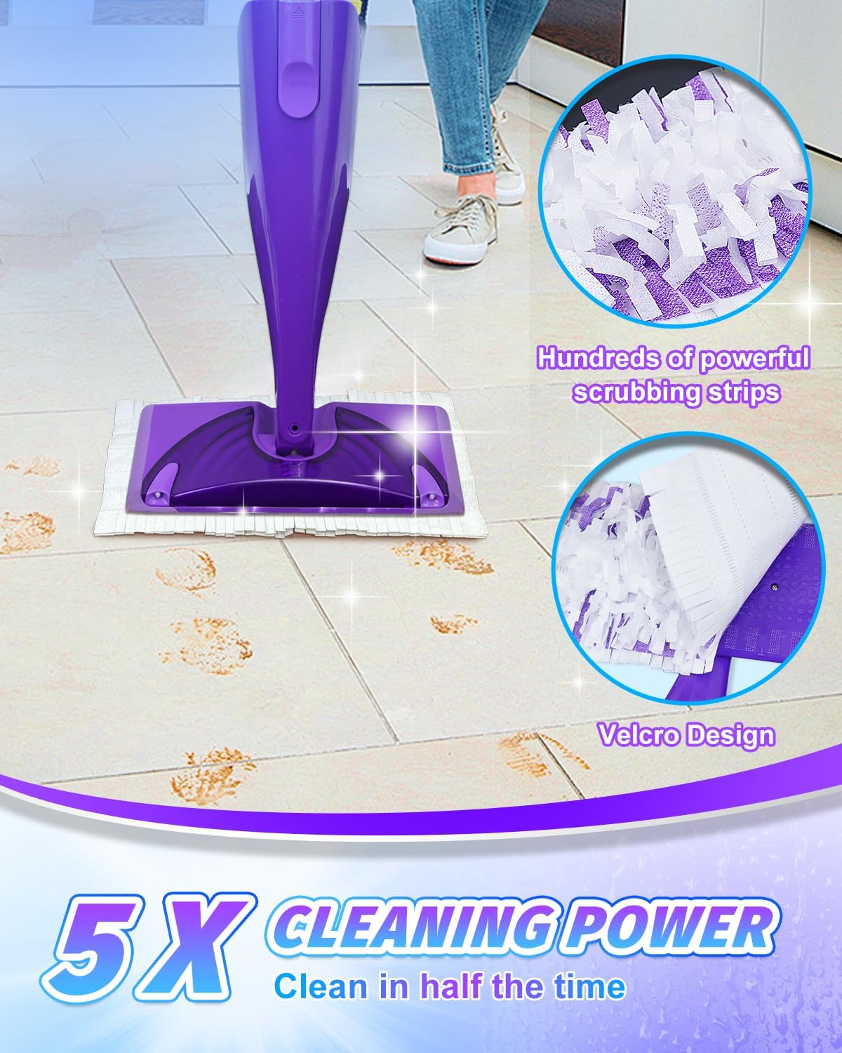 MyKEEPOW 20 Pack Replacement Mop Pads for Swiffer Wet Jet 1