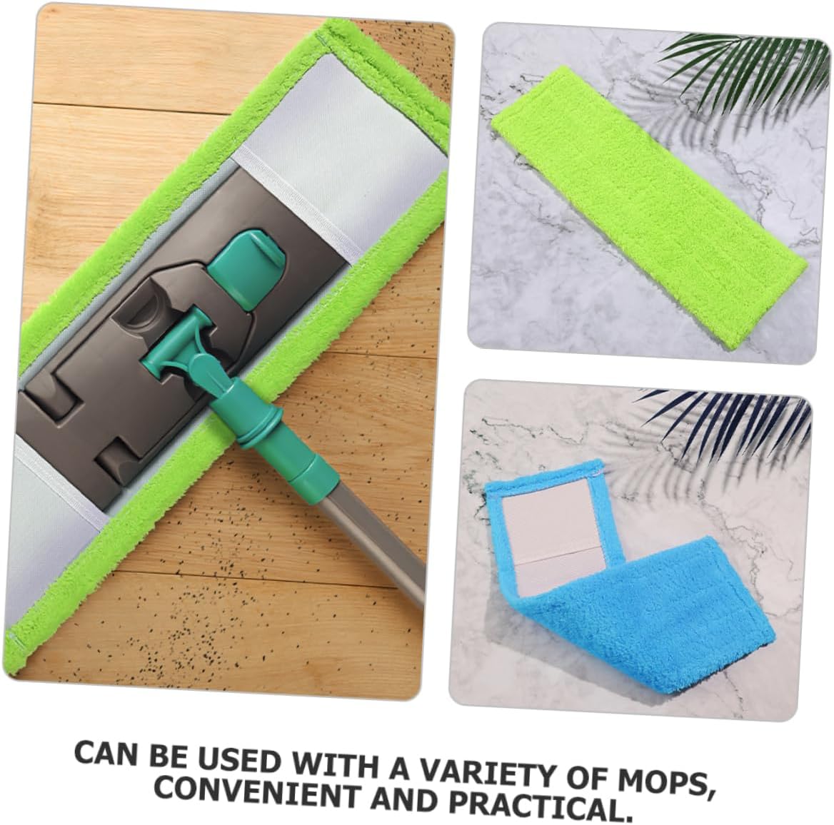 Ipetboom 2pcs Coral Fleece Mop Replacement Pads 1