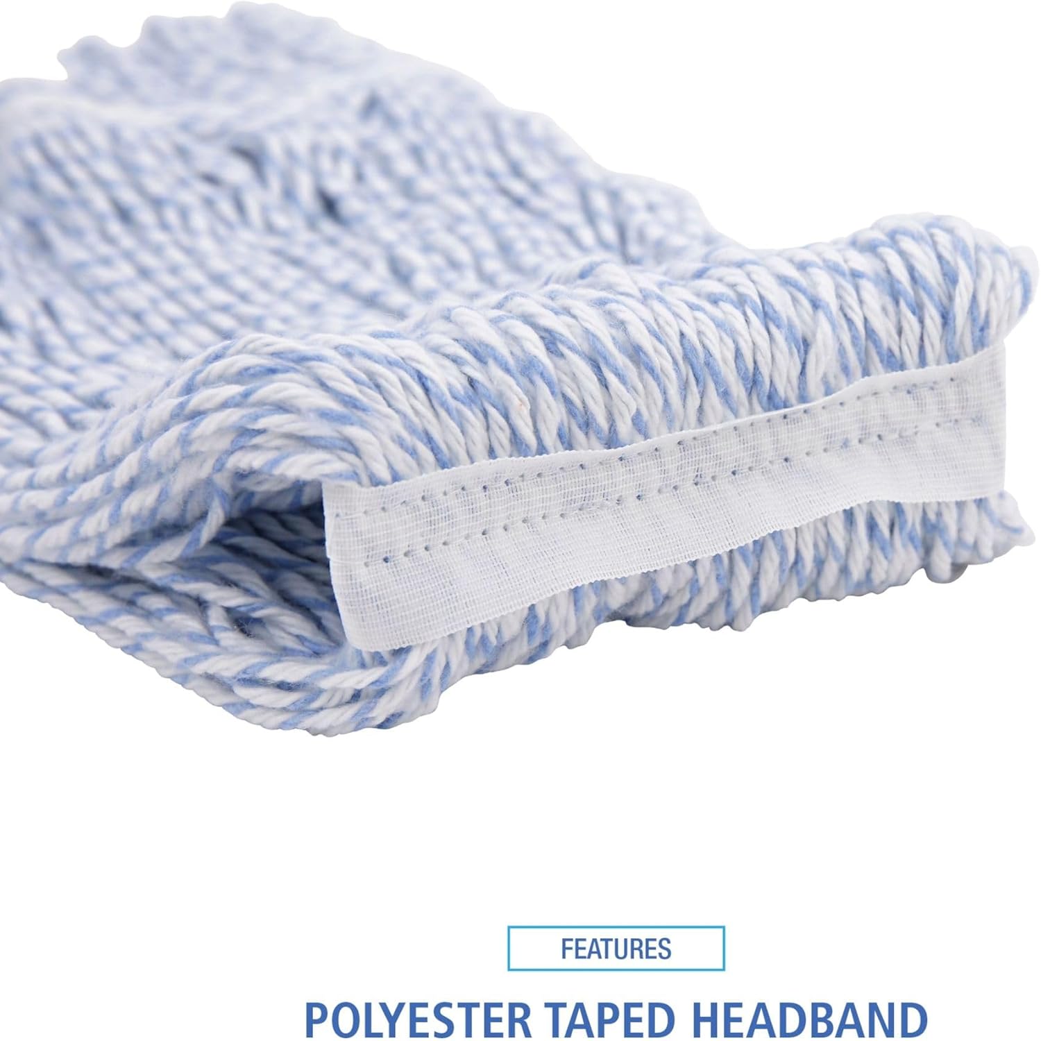 Boardwalk 542CT Mop Head Replacement Narrow Medium WhiteBlue Case of 12