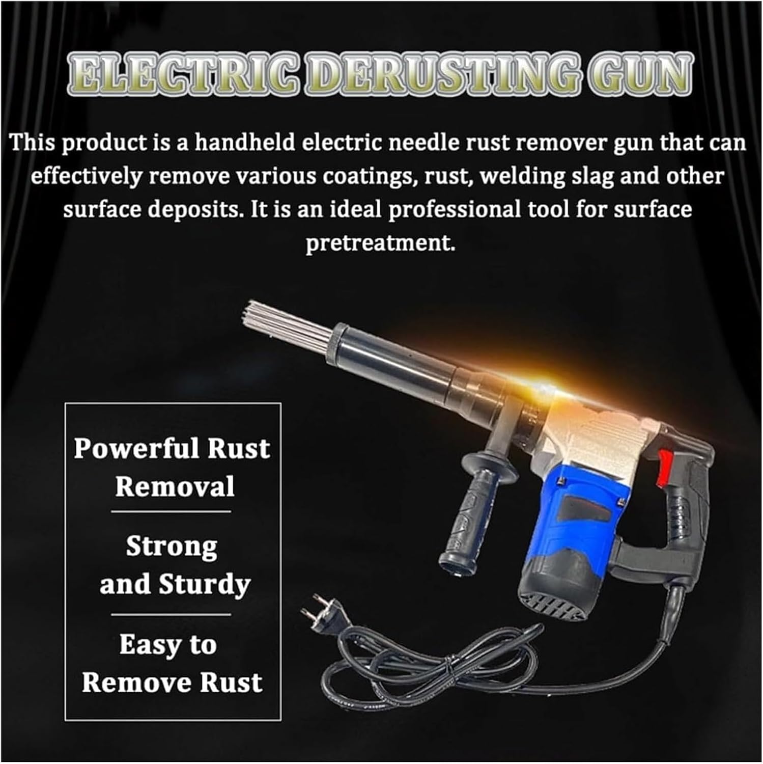 Llpsmeng Electric Needle Scaler for Rust Removal 1