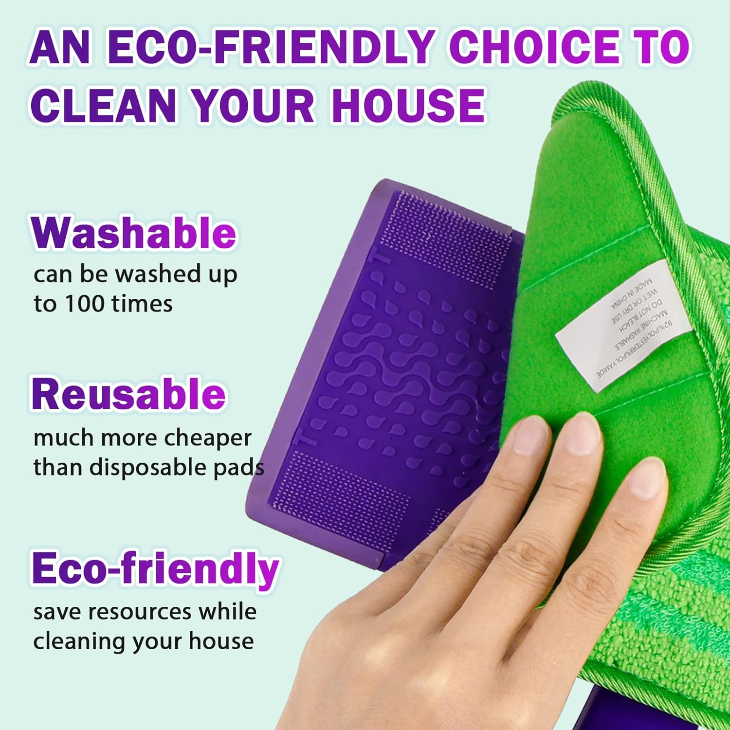 Orighty Reusable Mop Pads for Swiffer WetJet - Pack of 8