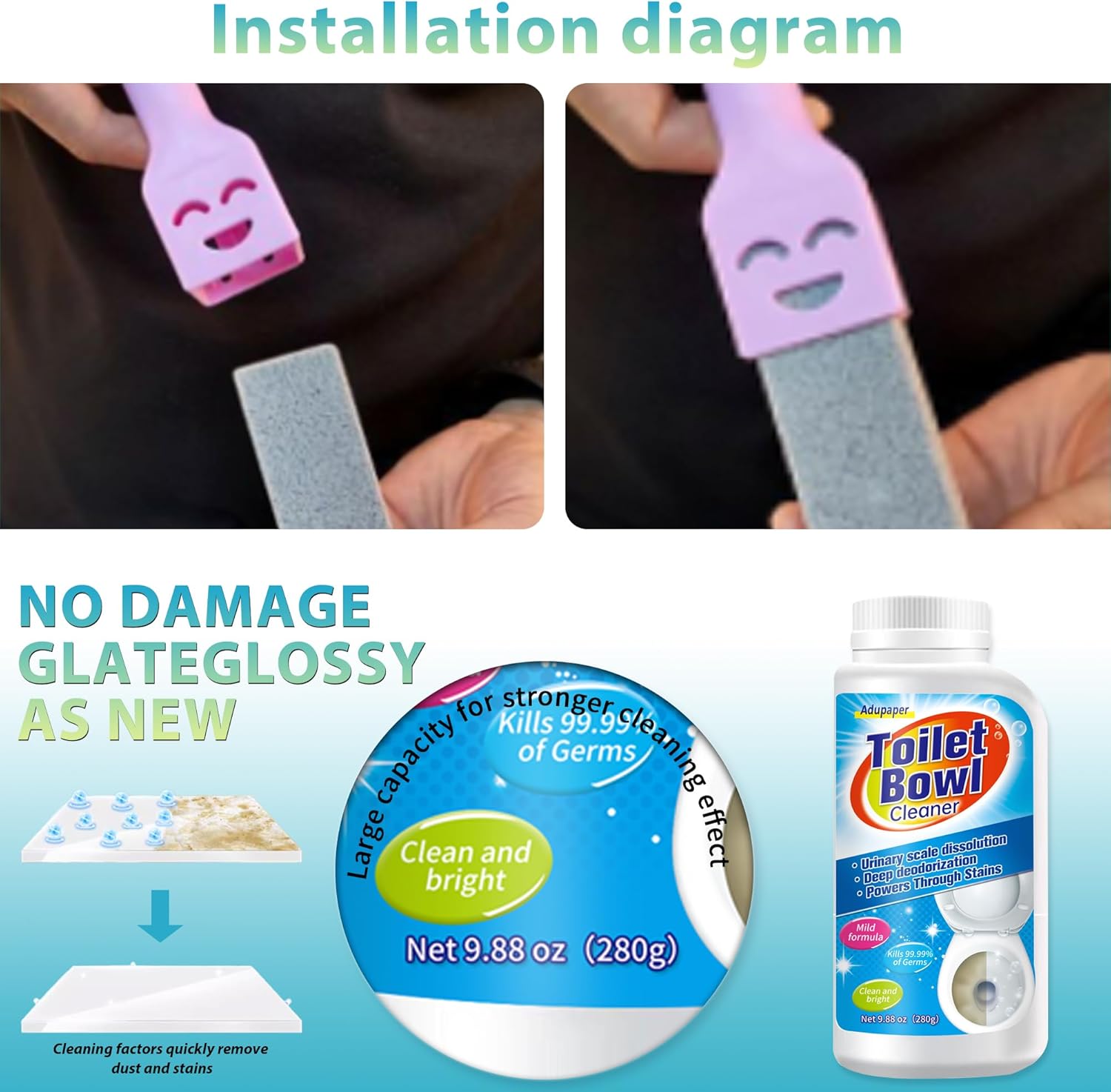 Adupaper Pumice Stones for Toilet Bathroom Cleaning