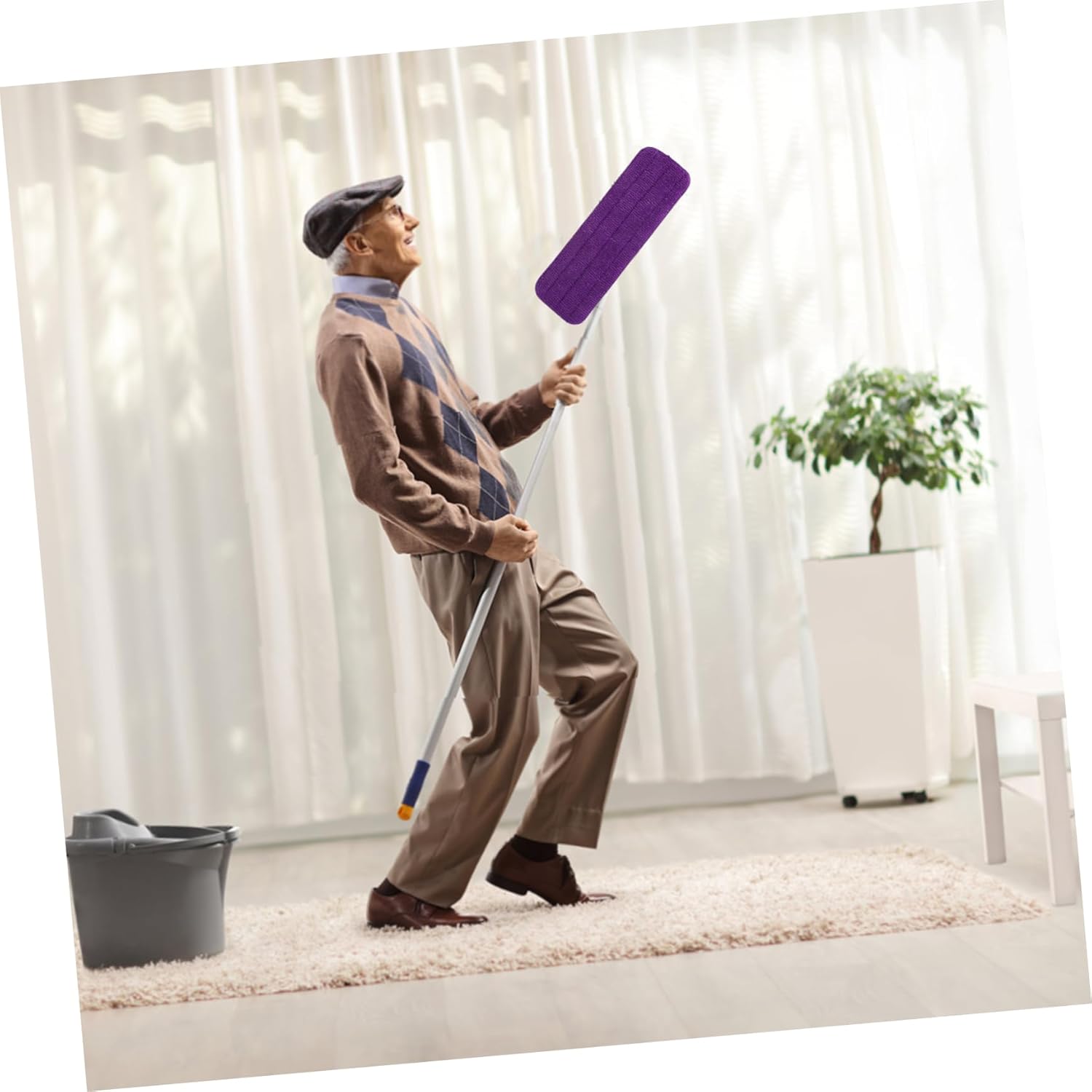 2PCS Microfiber Mop Head Replacement for Efficient Floor Cleaning