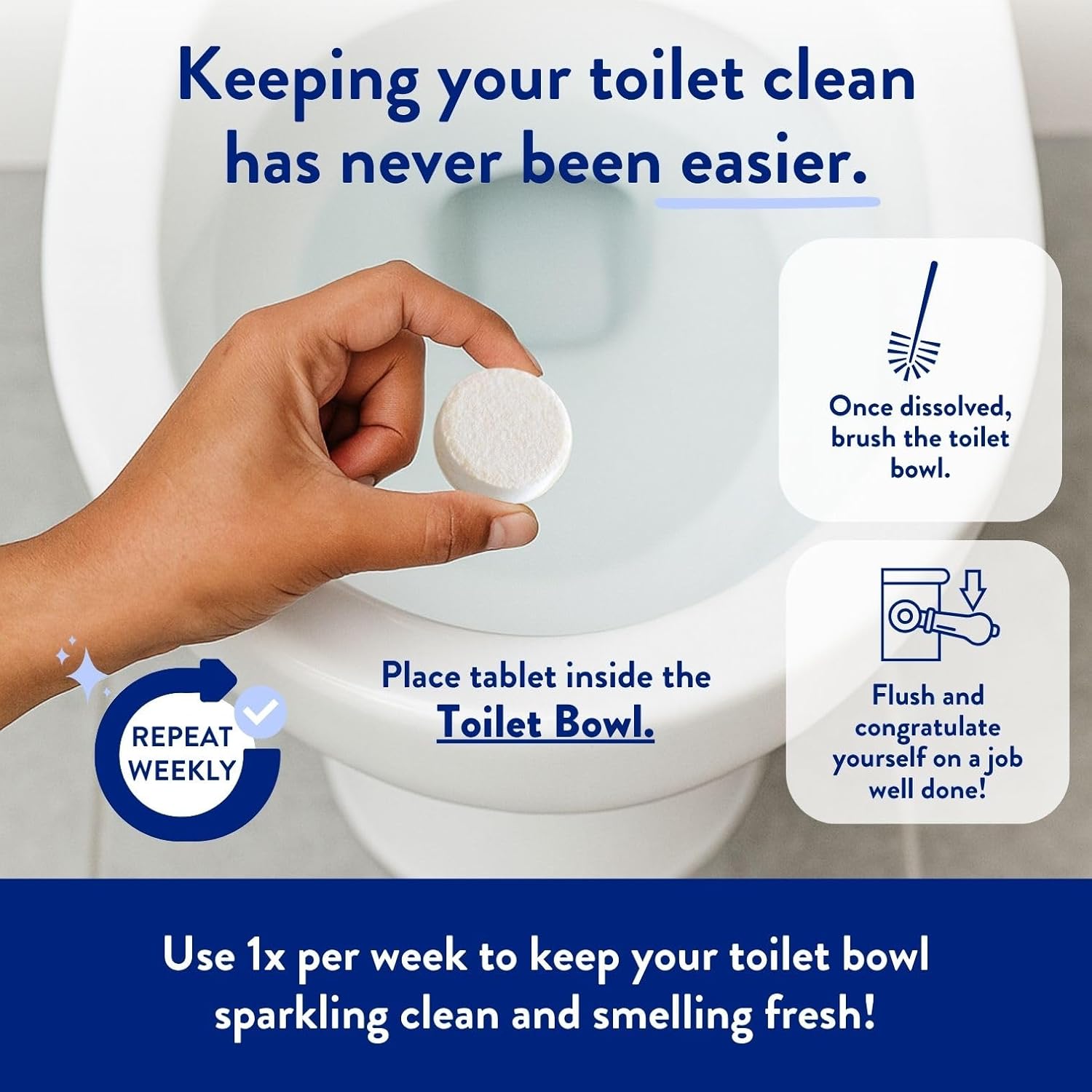 THE CLEAN PEOPLE Toilet Cleaner Tablets 24 Count