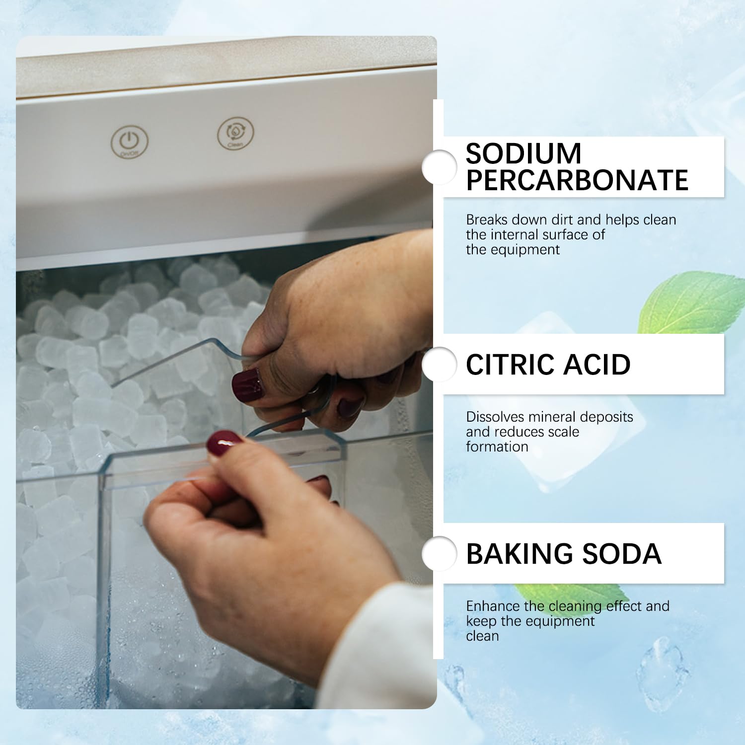 iaredon Ice Maker Descaler Cleaner Tablets 12 Count for All Ice Machines