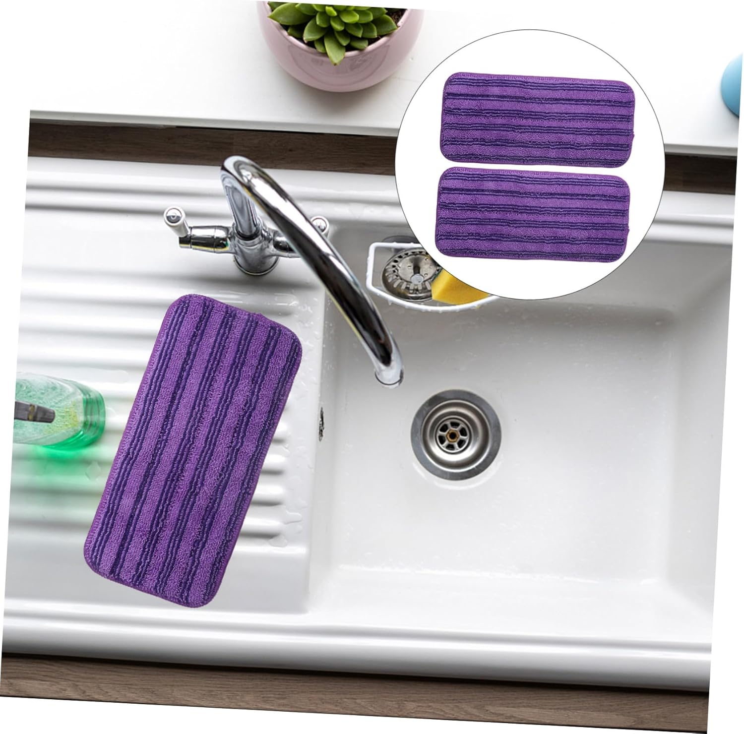 2PCS Microfiber Mop Pad Refill Washable Durable