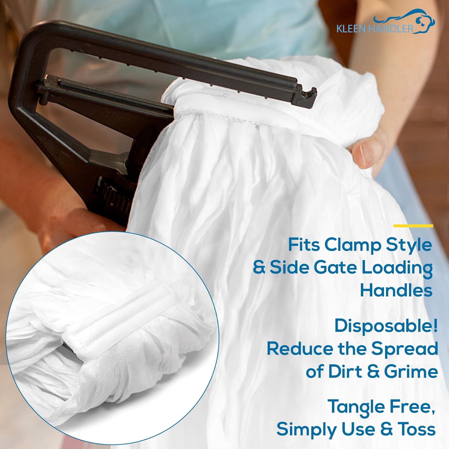 KLEEN HANDLER Non-Woven Mop Head Refill Pack of 6