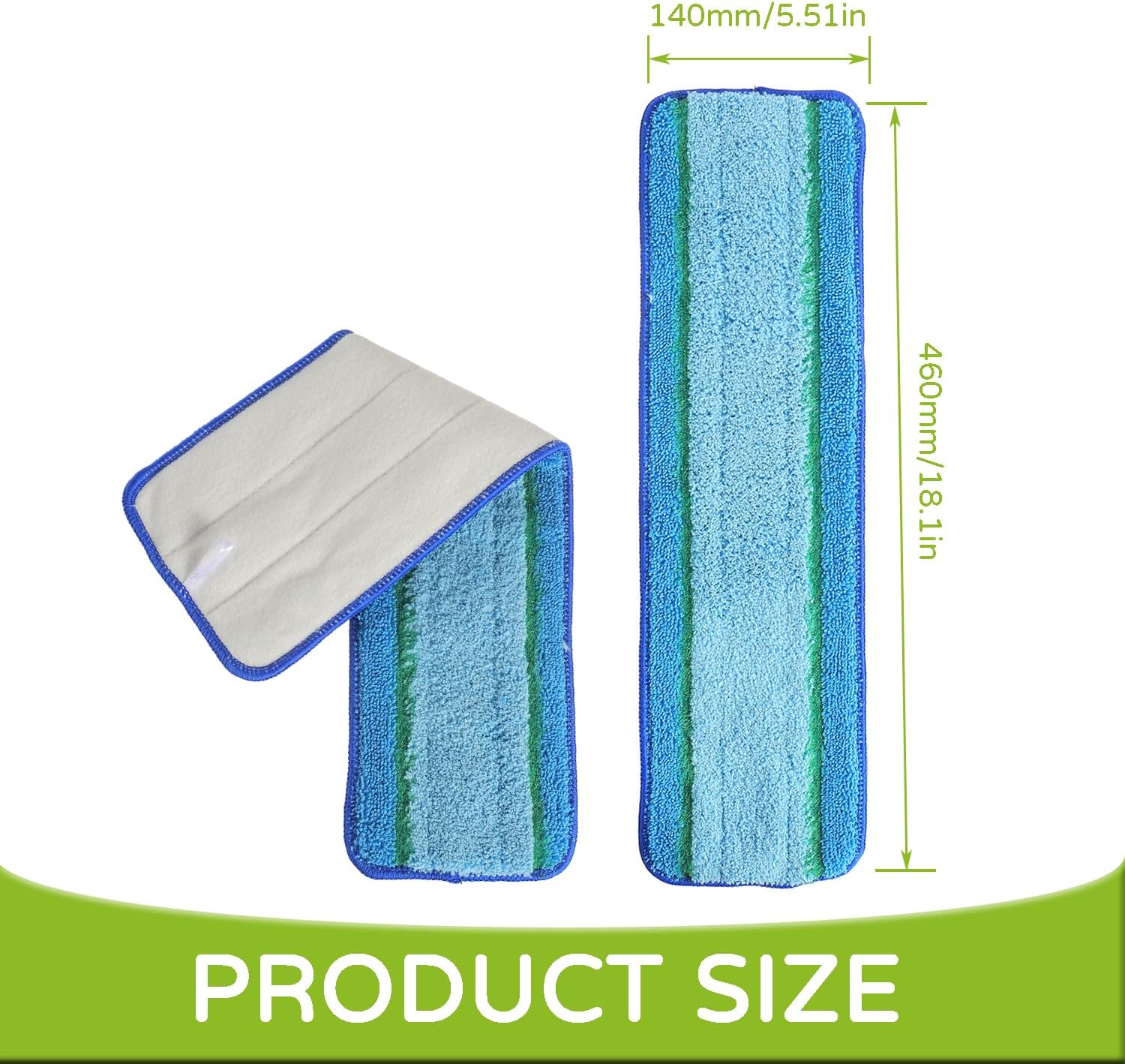 3 Pack Washable Reusable Microfiber Deep Cleaning Pads for Bona Mops