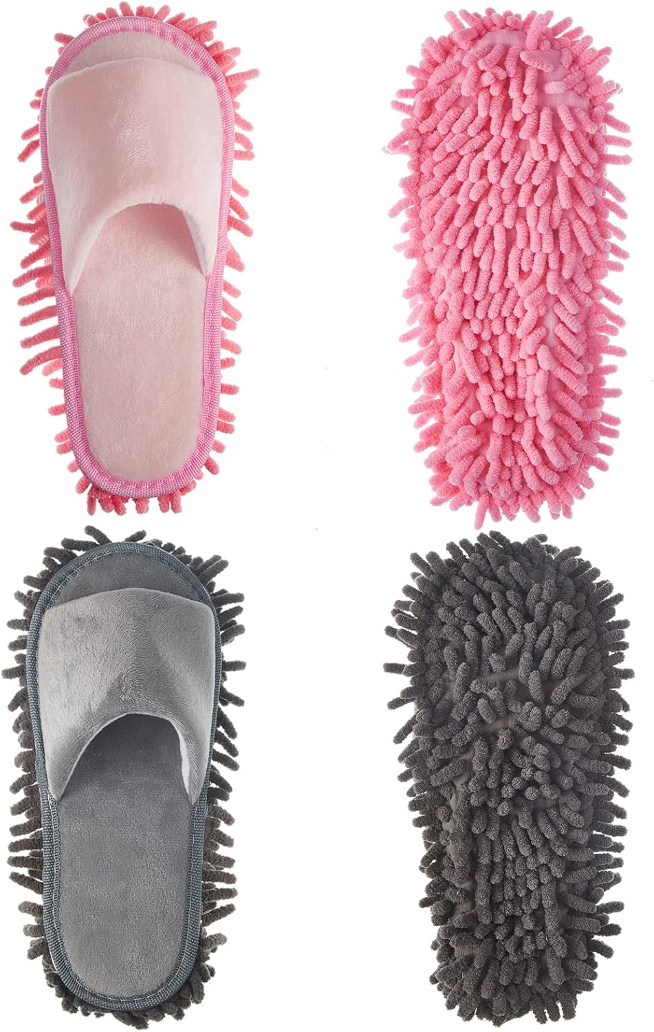 Jecery 2 Pairs Microfiber Mopping Slippers