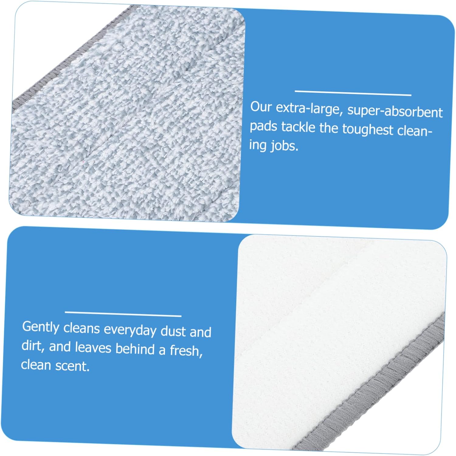 Ipetboom Mop Pads 2 Pack Washable Cleaning Pads for Hard Floors