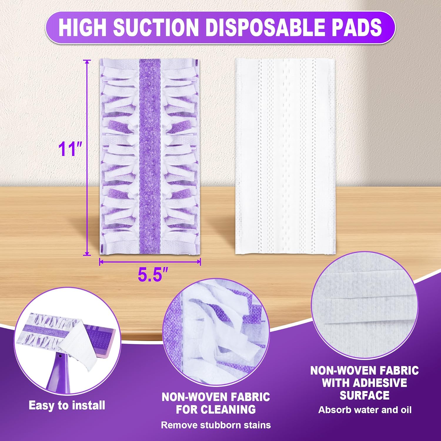 FORSPEEDER 10 Count Swiffer WetJet Mopping Pad Refills