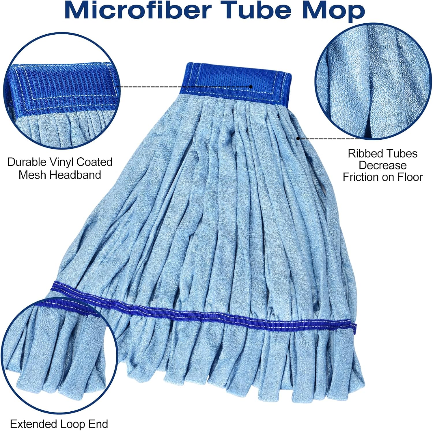 Matthew Cleaning Microfiber Tube Mop Replacement 3 Pack