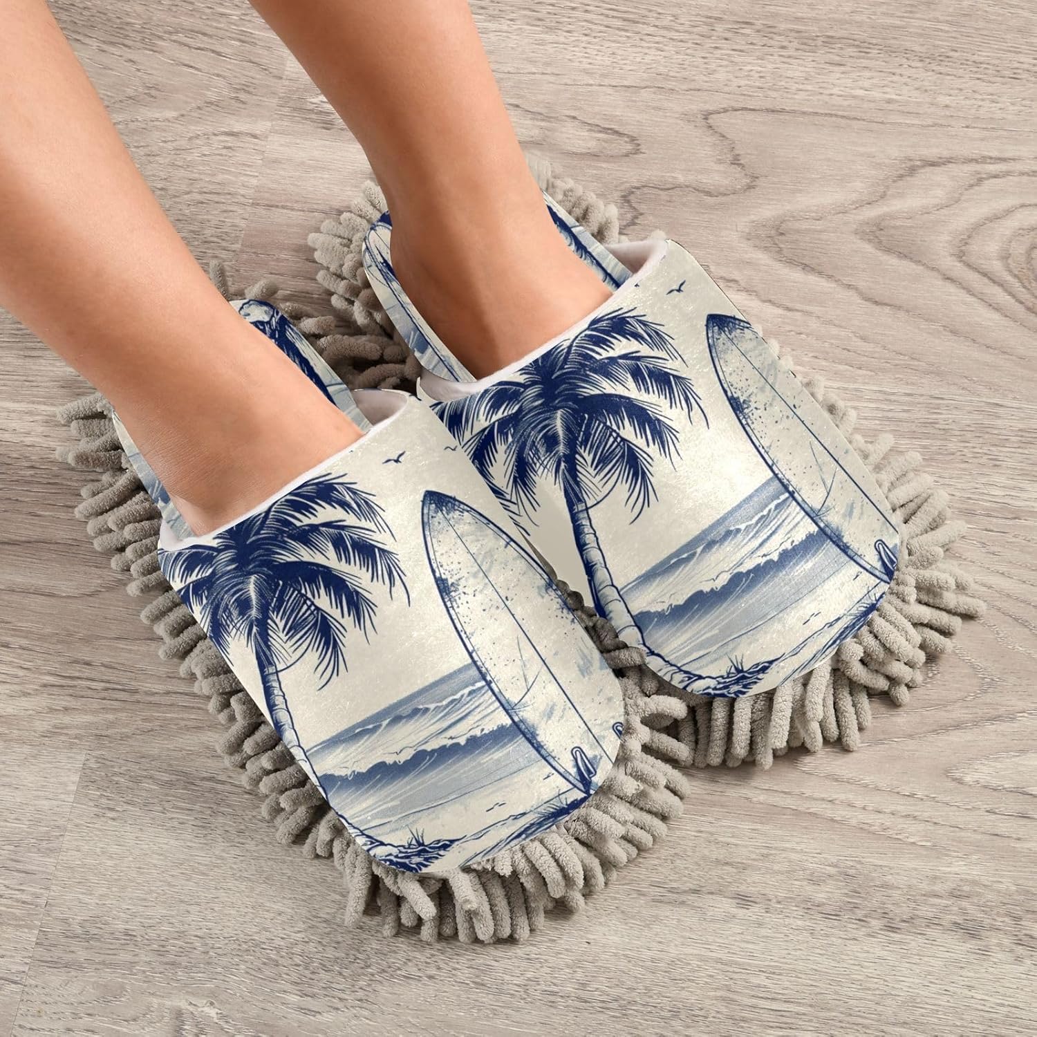 FLildon Microfiber Mop Slippers for Kitchen Floor Cleaning
