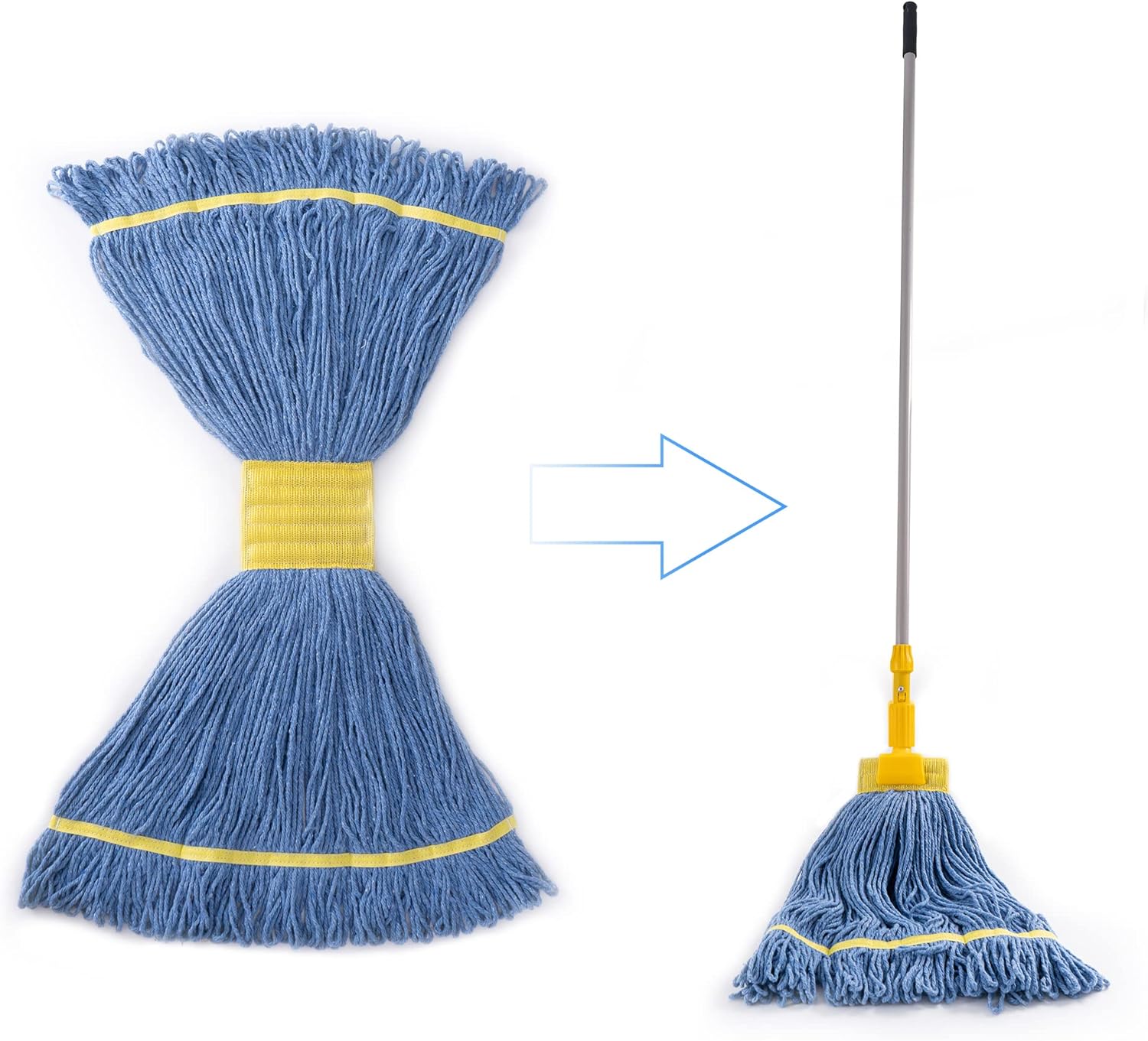 3Pack Mop Heads Commercial Grade Cotton Loop End Heavy Duty Mop Refills