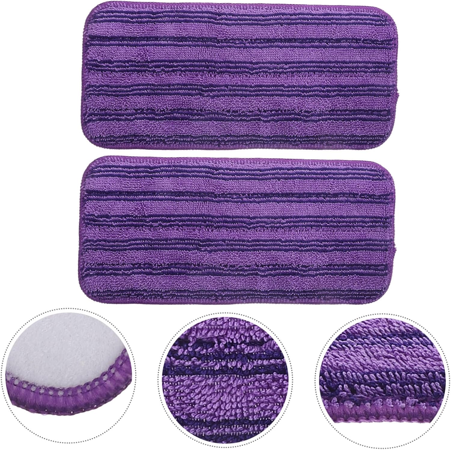 Ipetboom 2pcs Reusable Mop Pads for Hardwood and Tile Cleaning