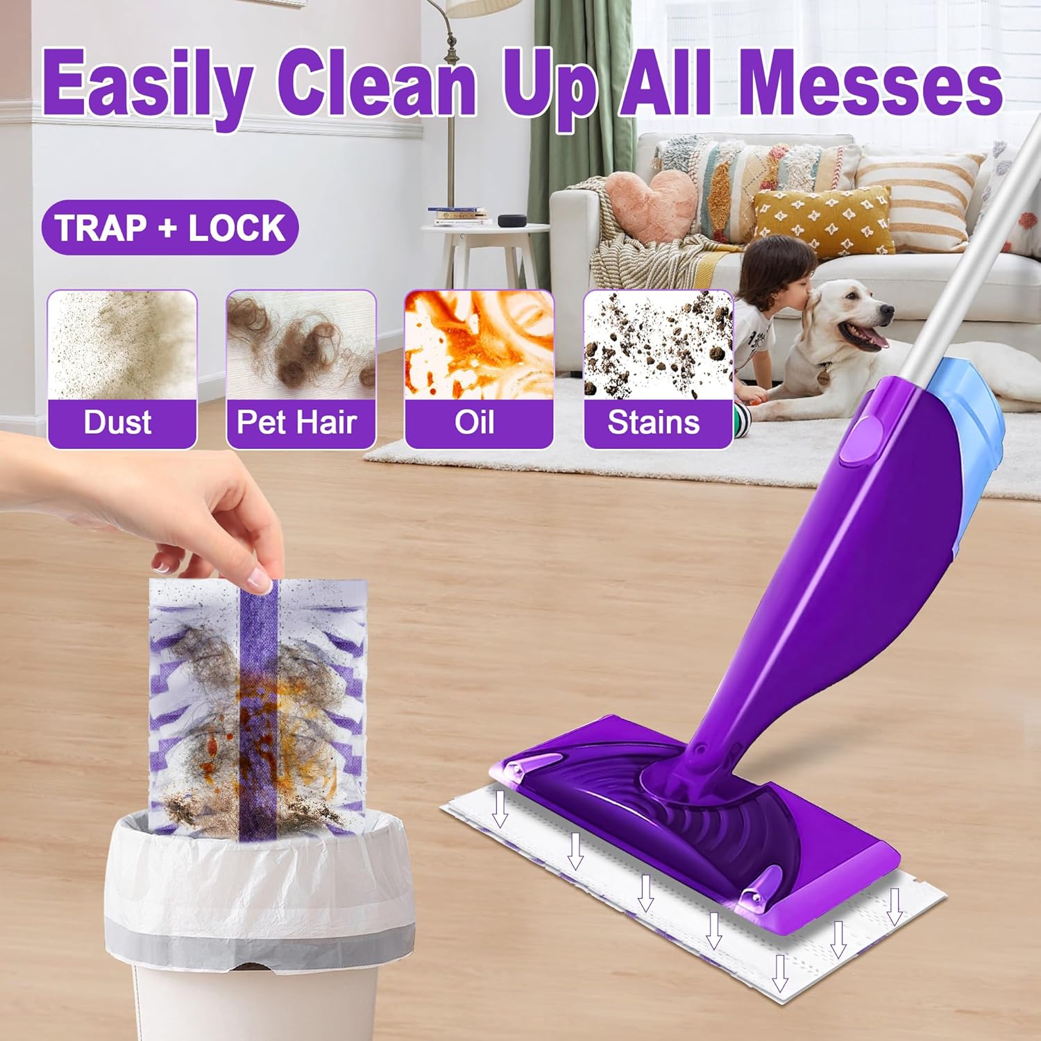 FORSPEEDER 10 Count Swiffer WetJet Mopping Pad Refills