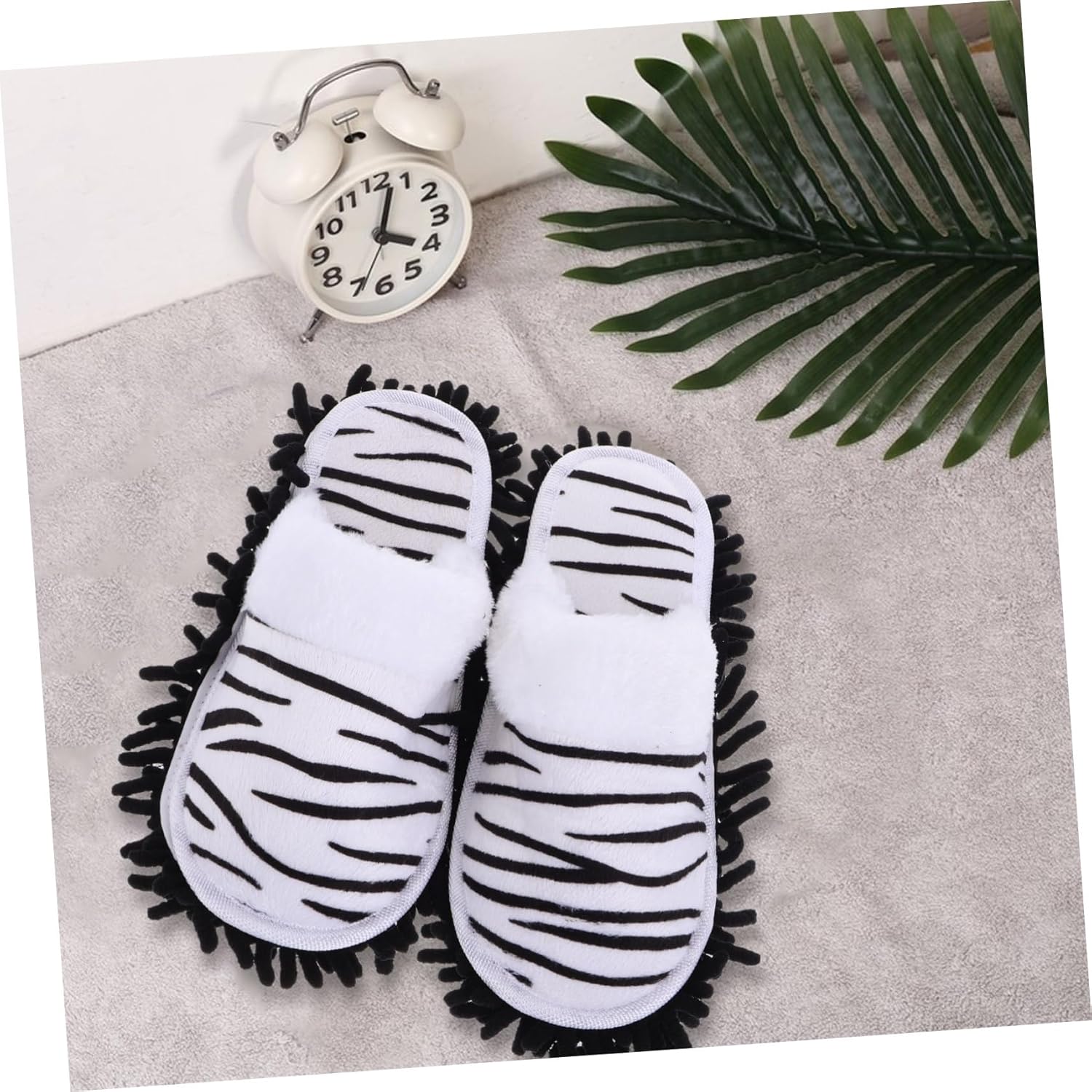 Minkissy Detachable Mop Slippers for Women Comfortable Warm Cleaning Shoes