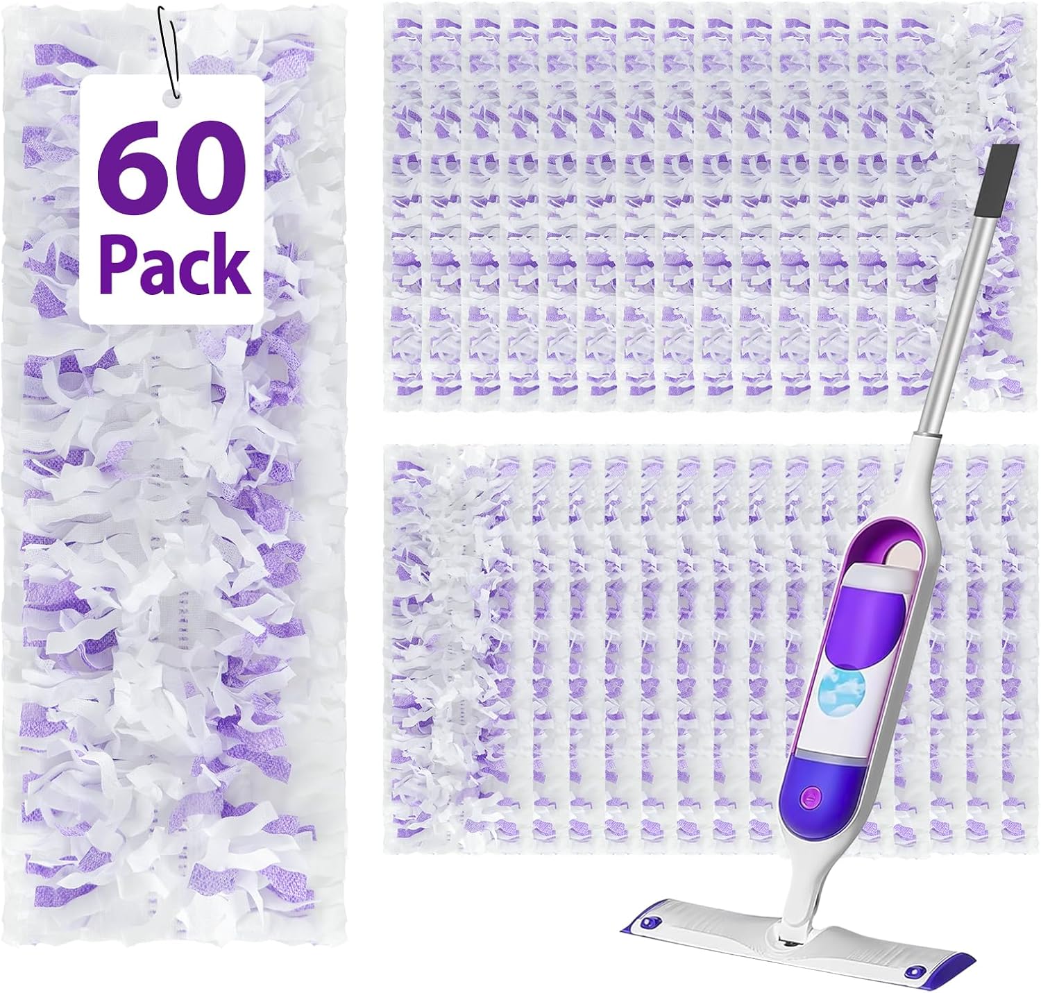 60 Count Swiffer Power Mop Refills - Extra Absorbent No Mess Mopping