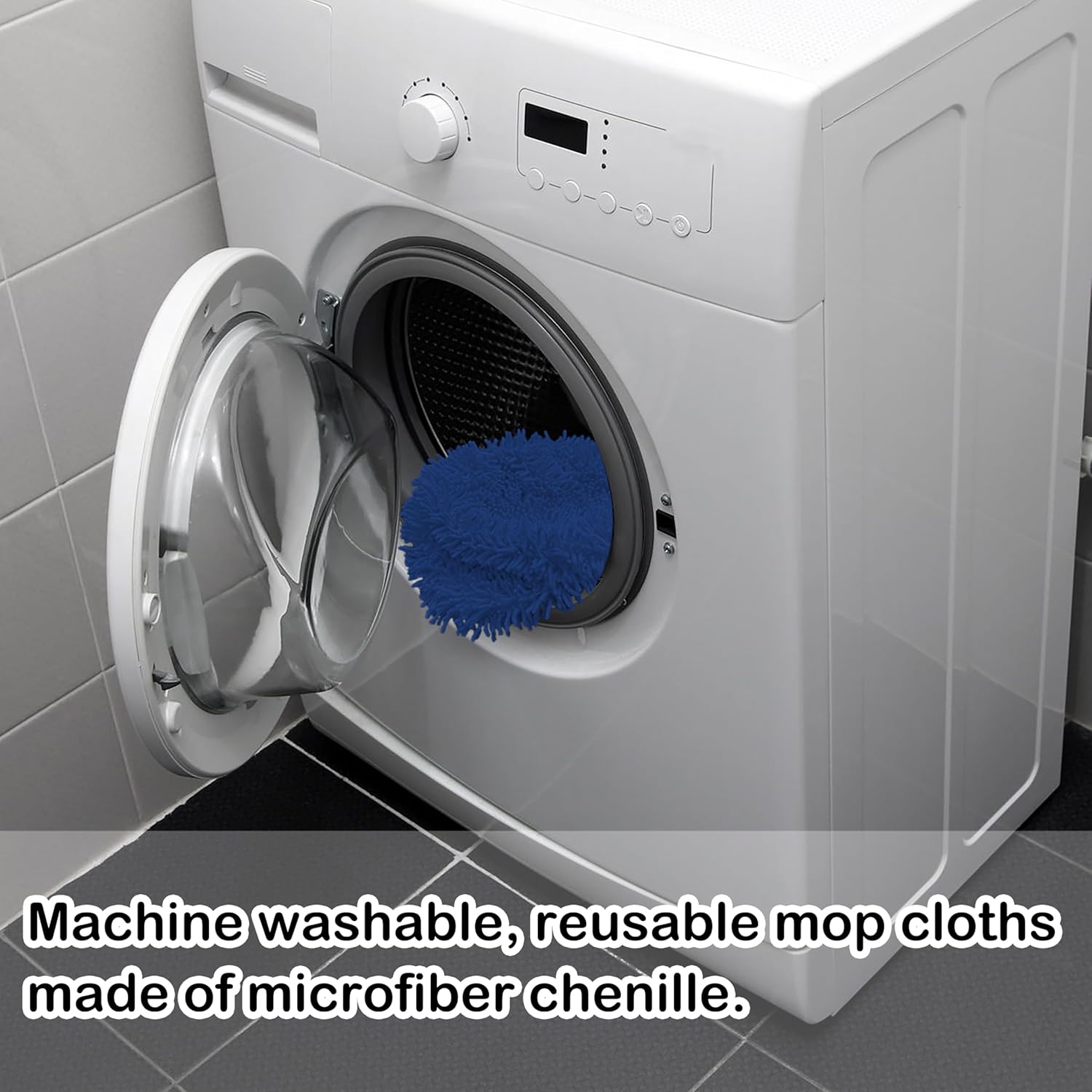 Reusable Microfiber Mop Pads 4 Pack - Blue