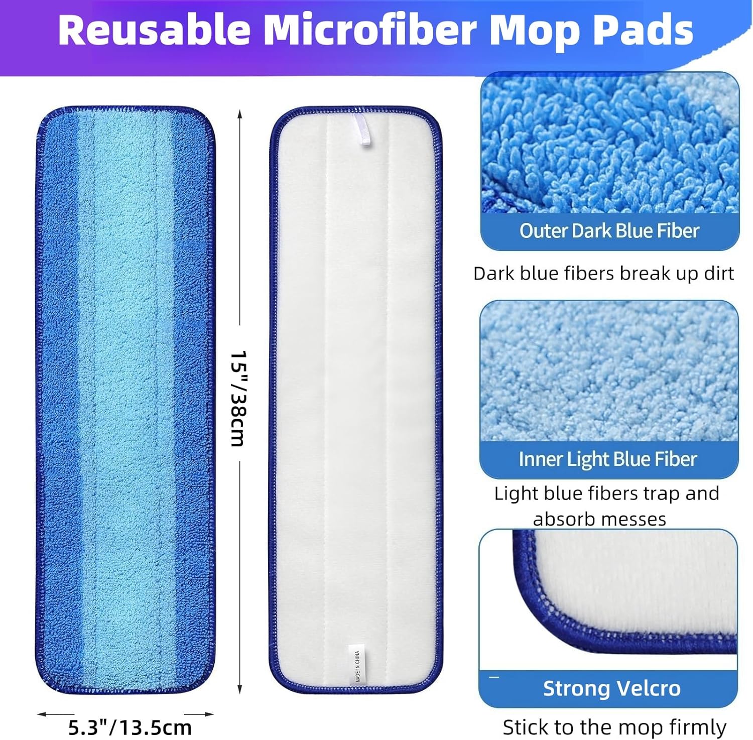 8-Pack Reusable Swiffer Mop Pads for 13-15 Spray Mop