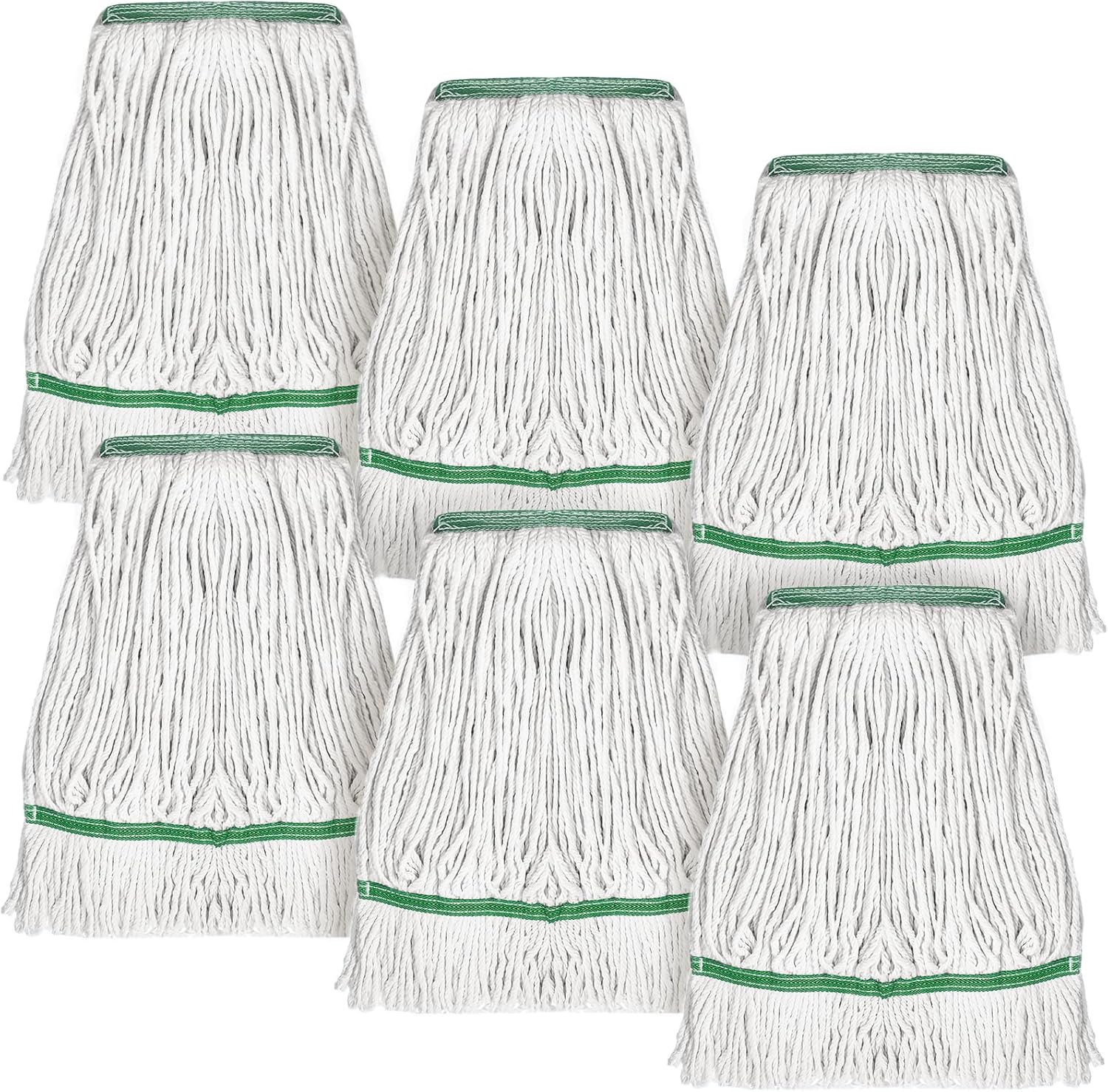 BOHUIZ 6 Pack Heavy Duty Mop Head Replacements 1