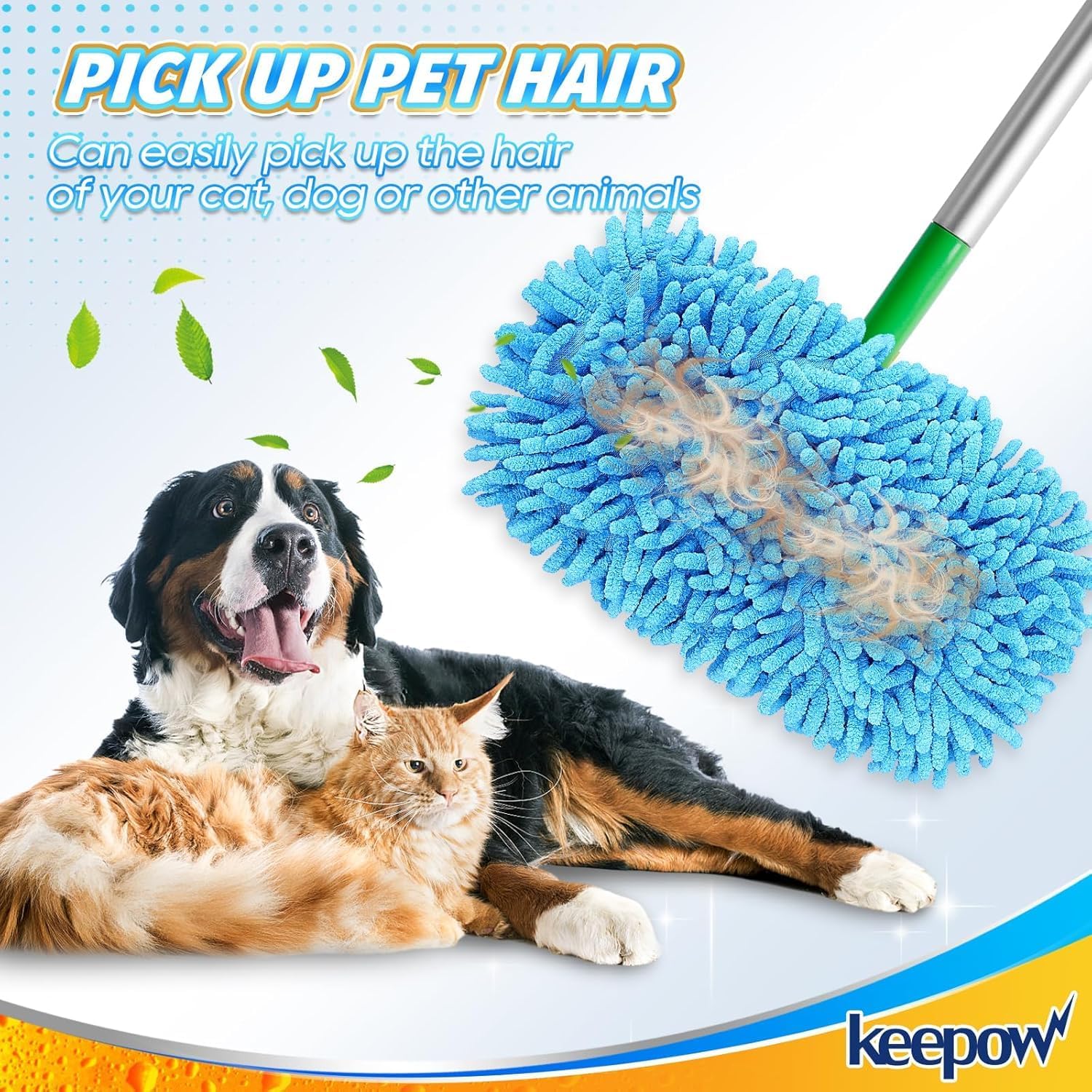 KEEPOW Reusable Microfiber Mop Pads 6 Pack