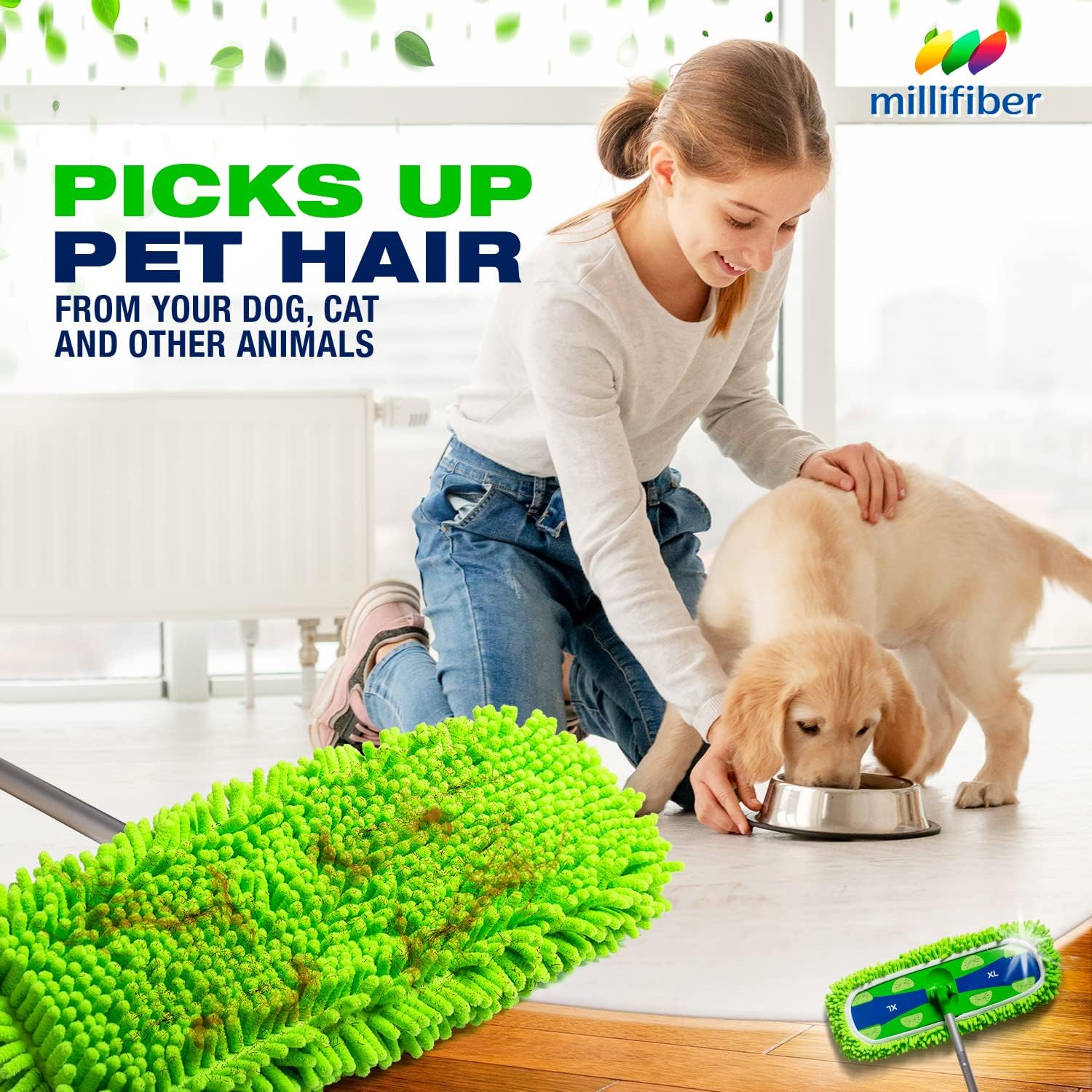 Millifiber X-Large Dust Mop Refill 4 Pack - Pet Friendly Microfiber