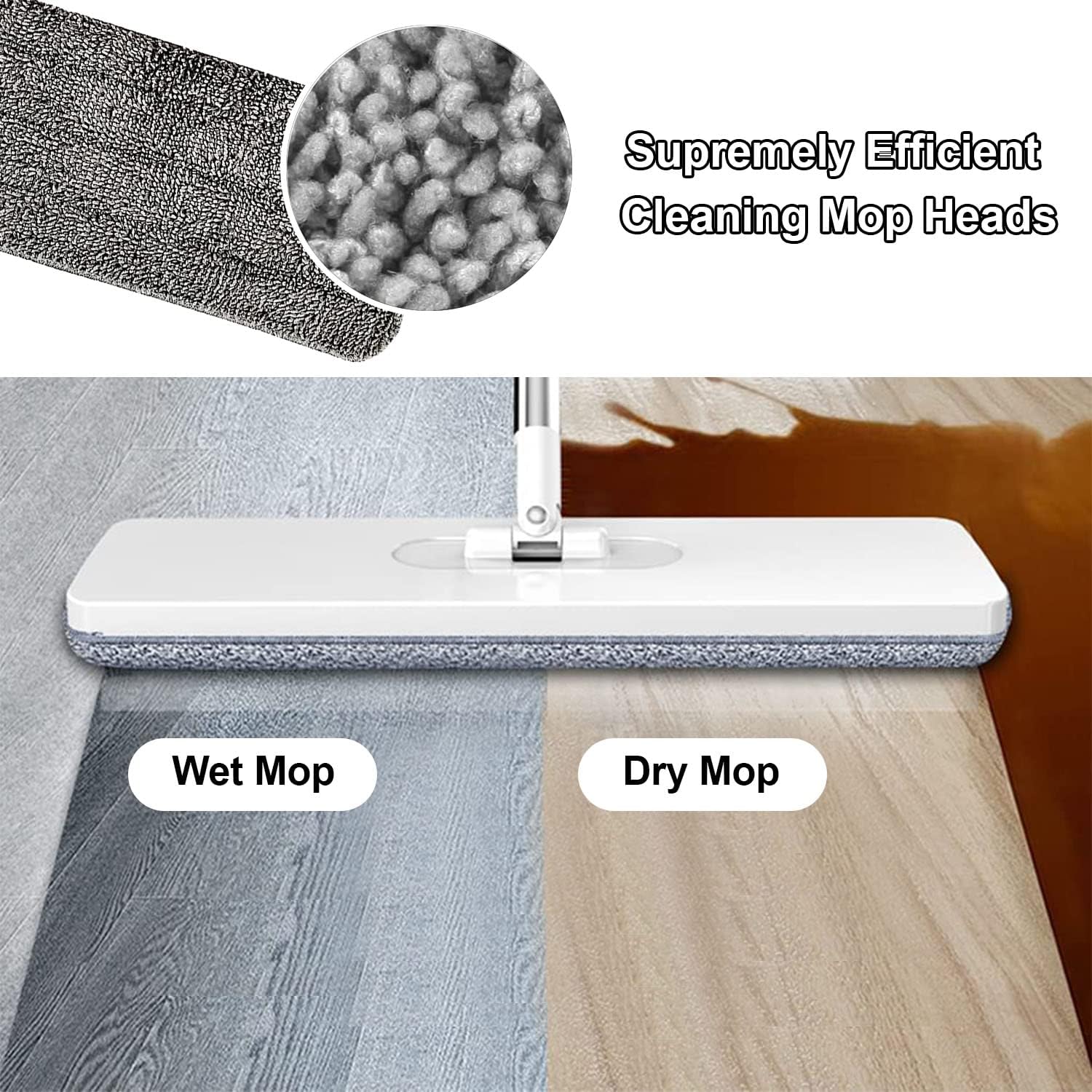 Replacement Microfiber Mop Heads Set of 4