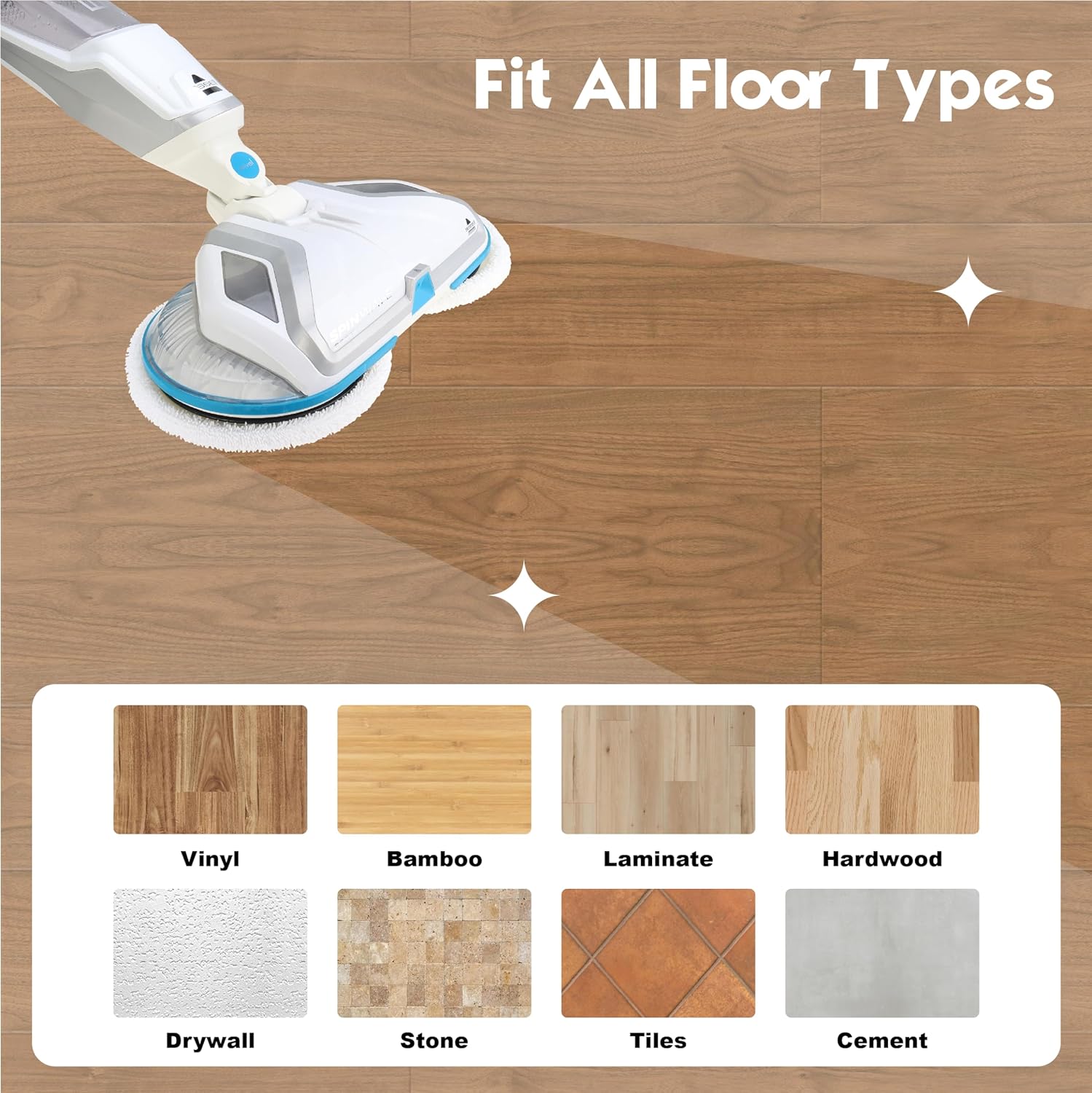 LTWHOME Replacement 86 Inch Mop Pads for Bissell SpinWave 2039 Series
