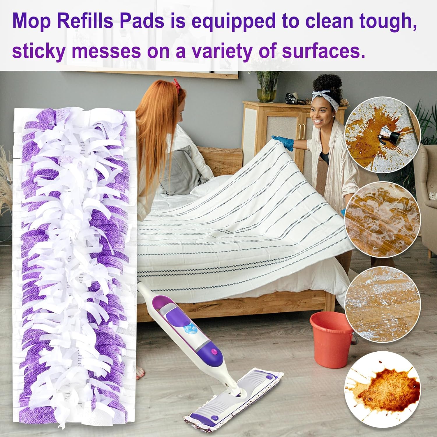 25 Pack Disposable Mopping Pads for Swiffer PowerMop