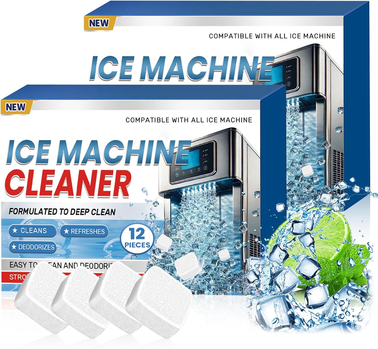 EHENiZ Ice Maker Descaler Cleaner Tablets 12 Pack