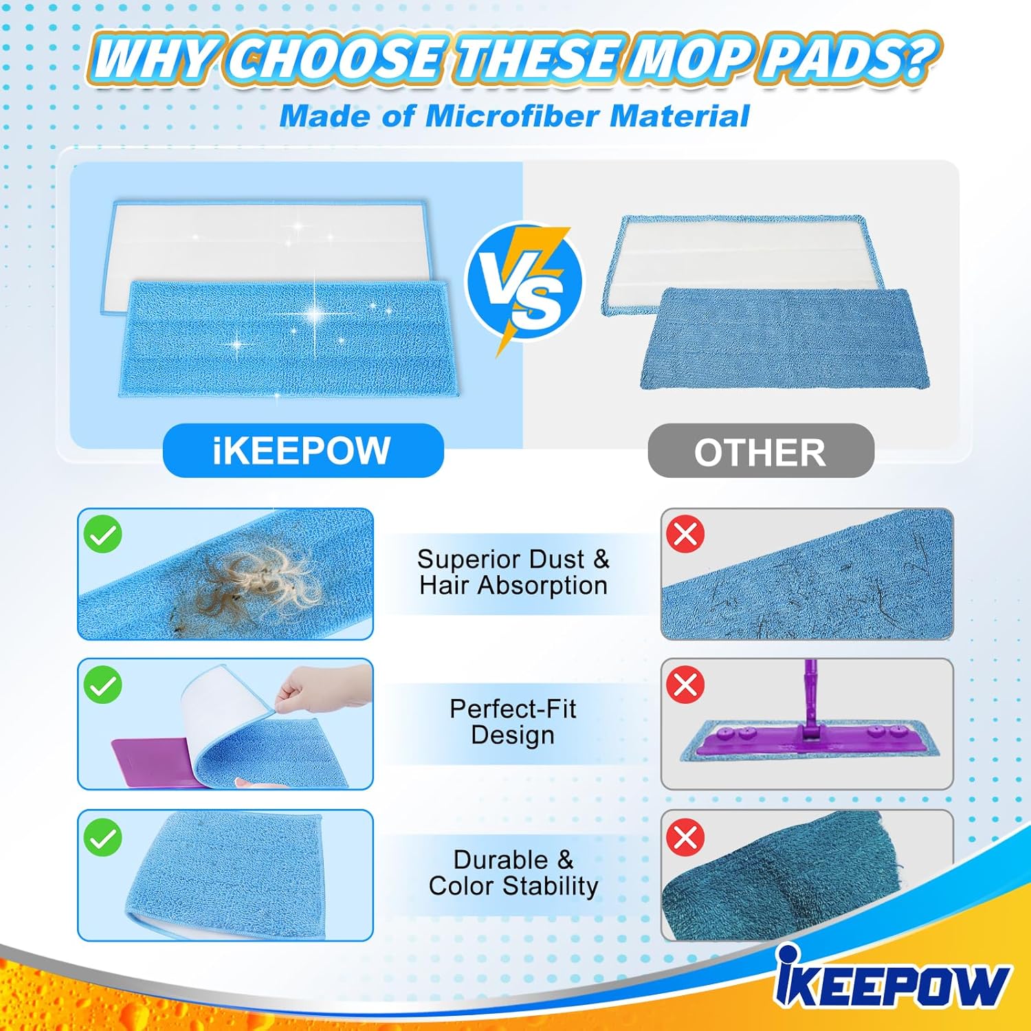 4 Pack Reusable Microfiber Mop Pads for Rejuvenate Machines 1