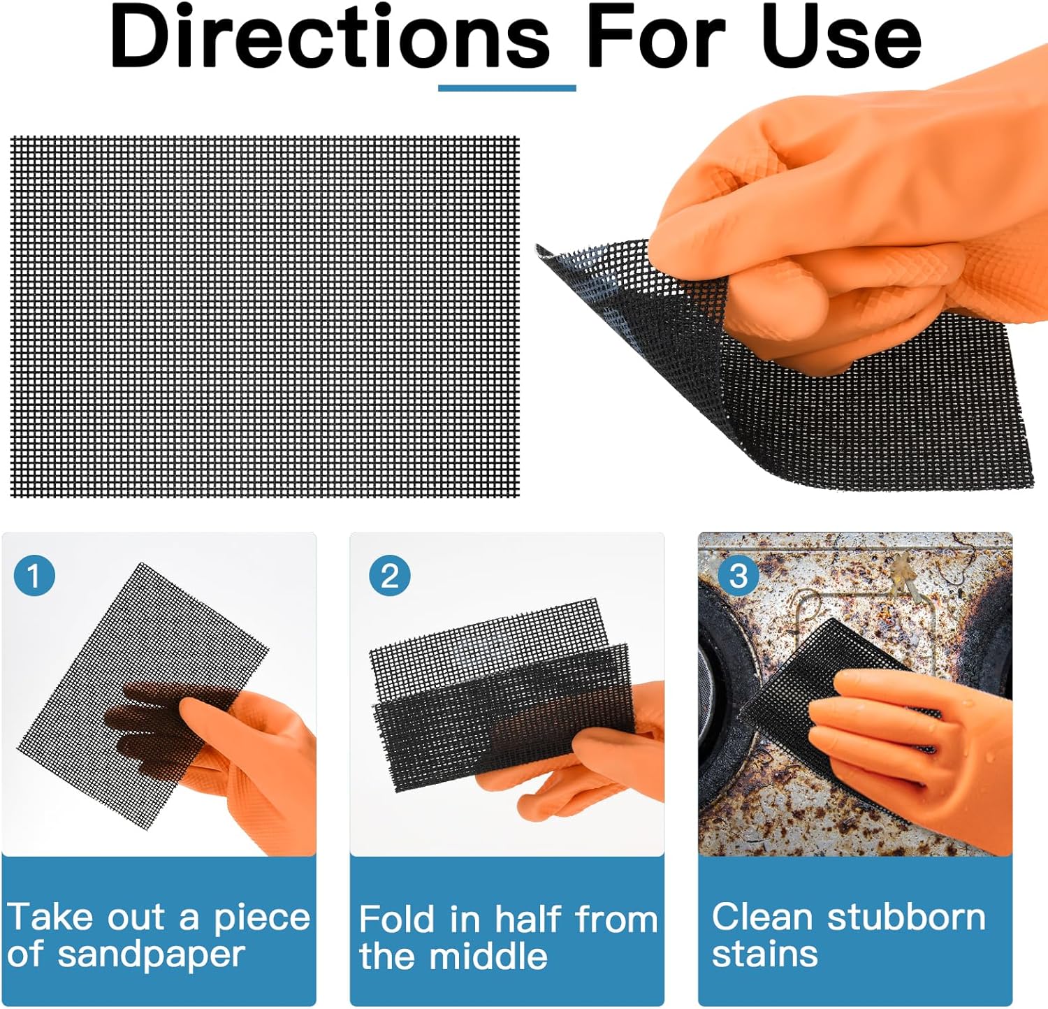 Yncotte Toilet Cleaner 15PCS Abrasive Mesh Pads