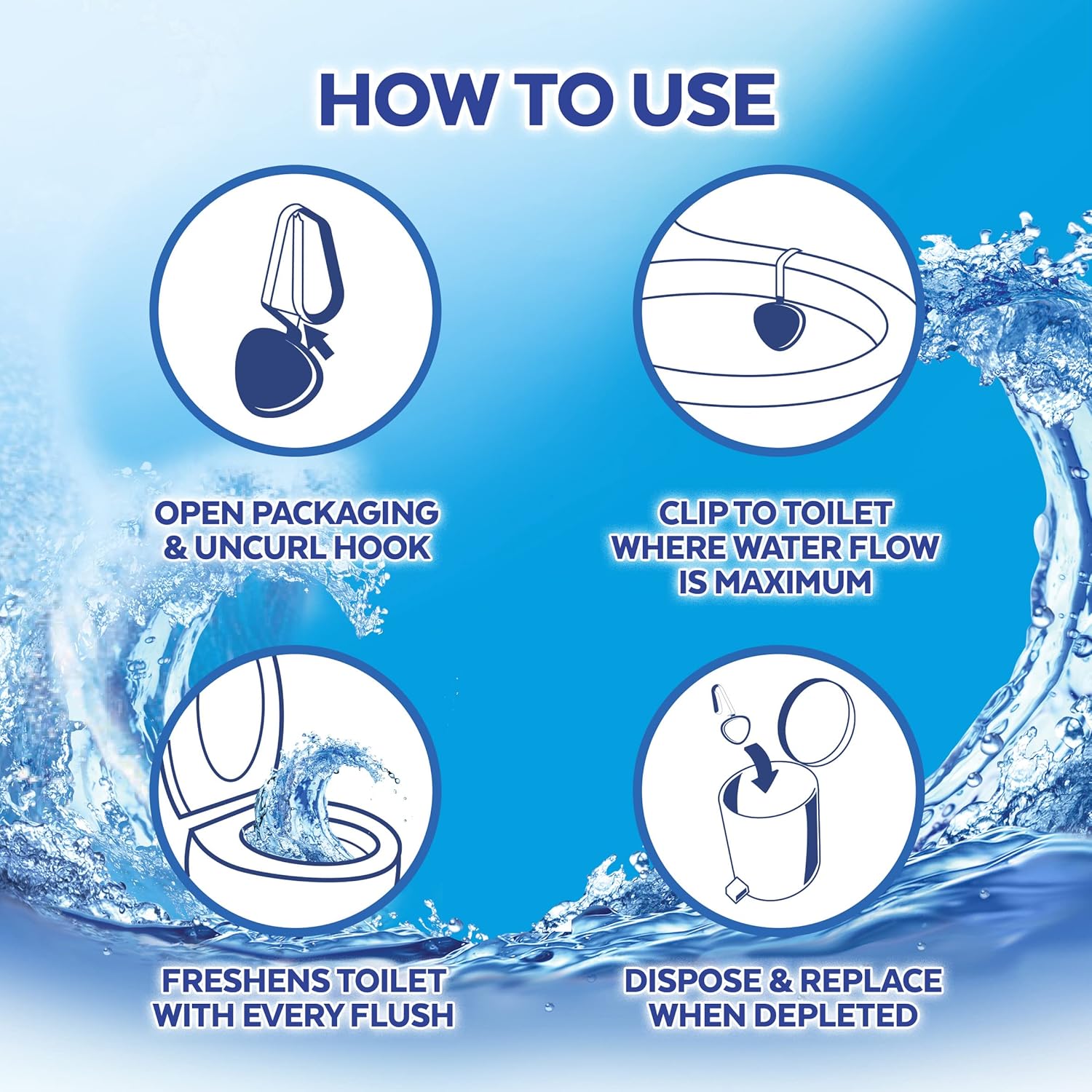 Lysol Automatic Toilet Cleaner 8 Weeks Supply Ocean Fresh Scent