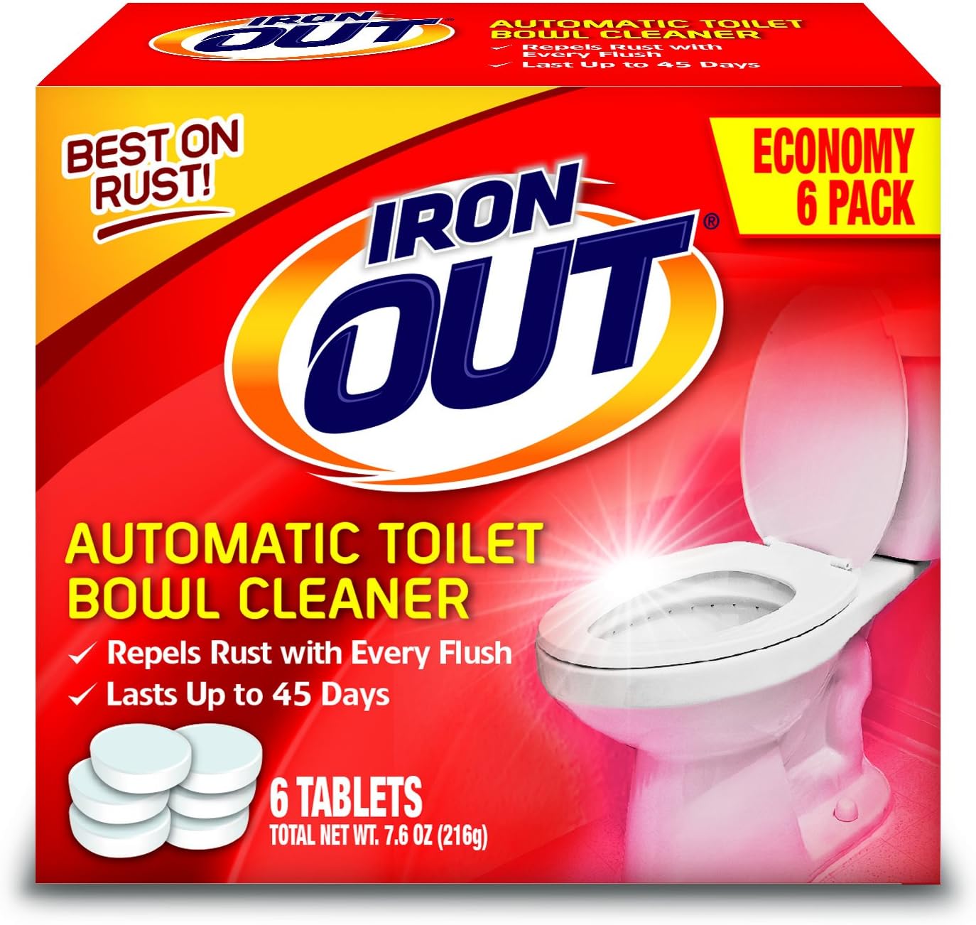 IRON OUT Automatic Toilet Cleaner Tablets 12 Count