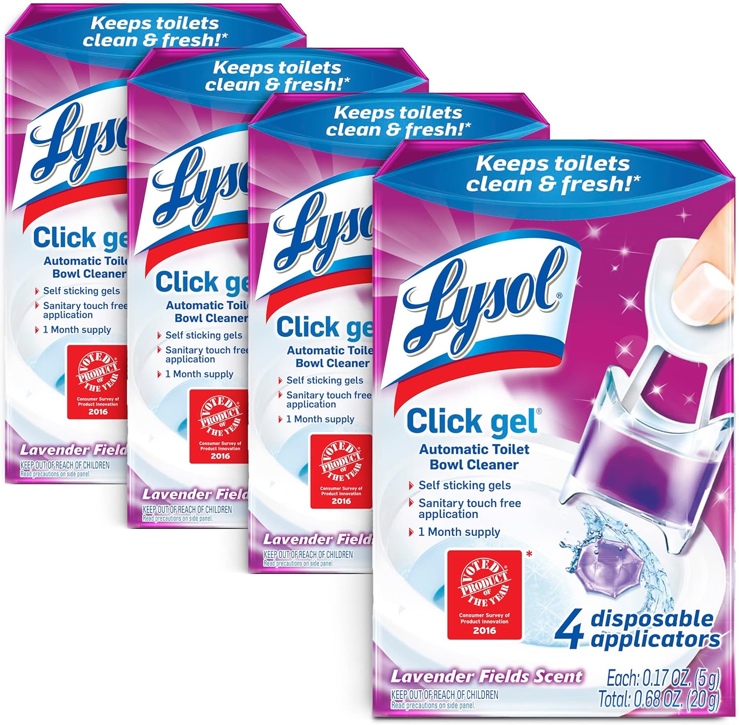 Lysol Toilet Bowl Cleaner Lavender Pack of 4