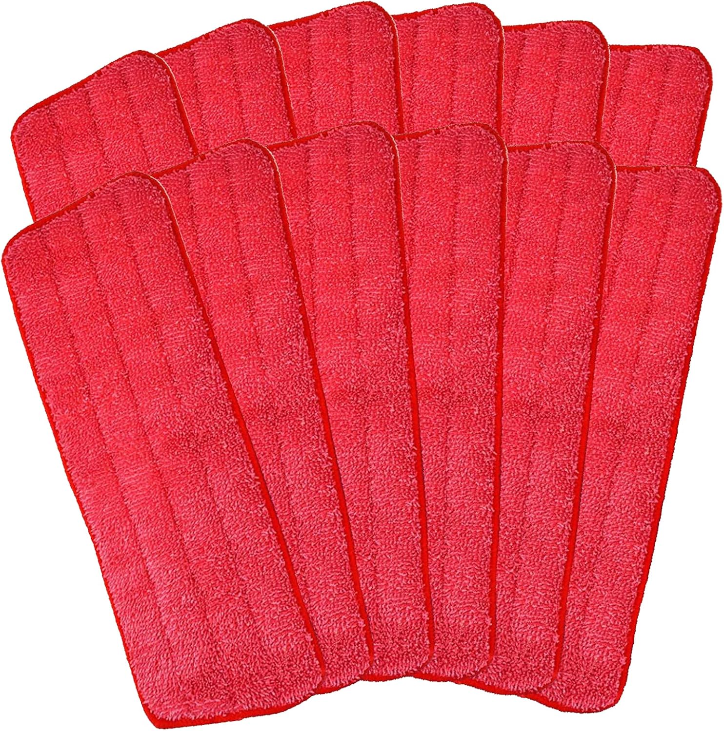 Microfiber Mop Pads Set of 12 for Wet and Dry Cleaning