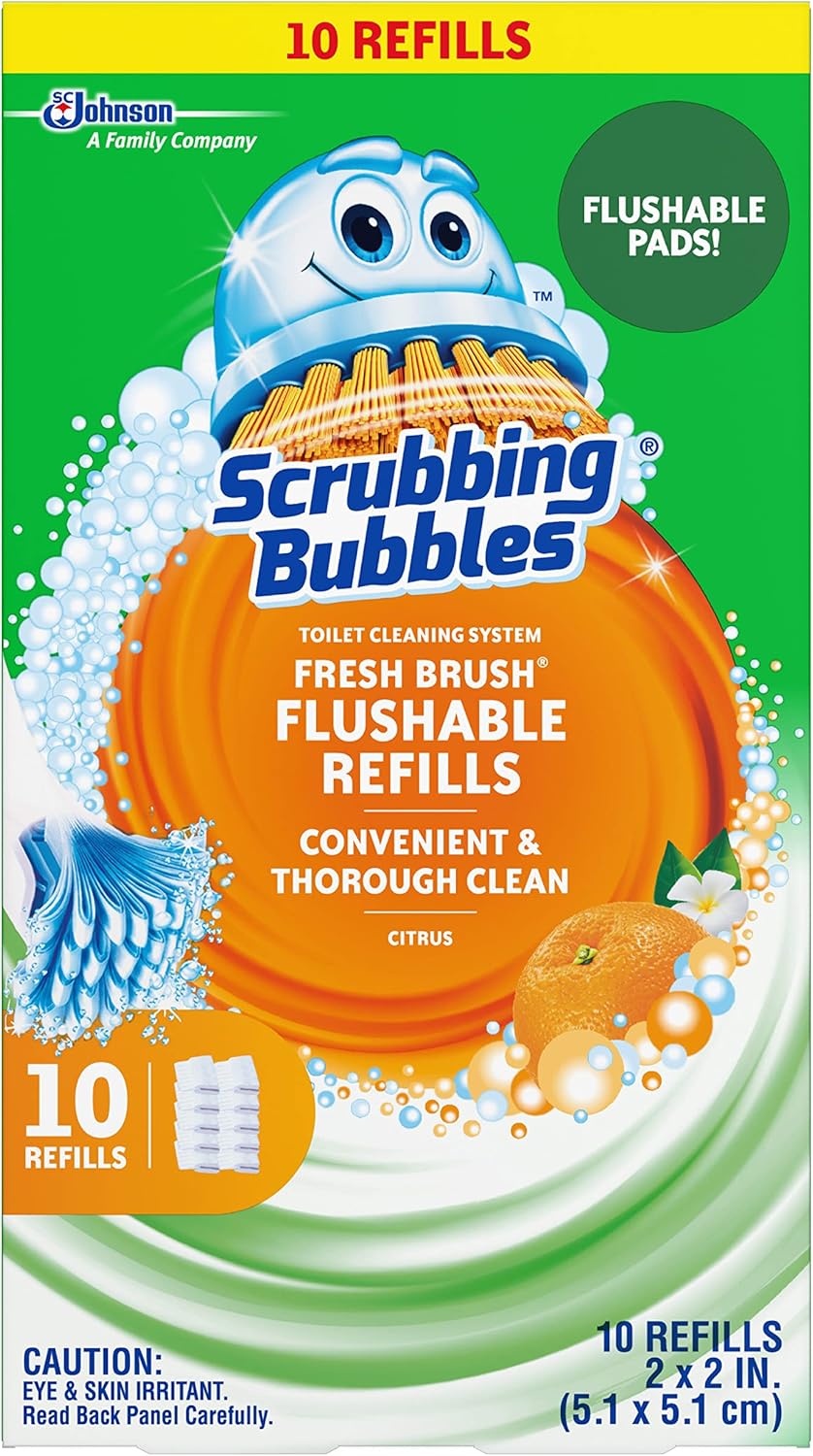 Scrubbing Bubbles Fresh Brush Flushable Refills - Citrus Scent 10 Count