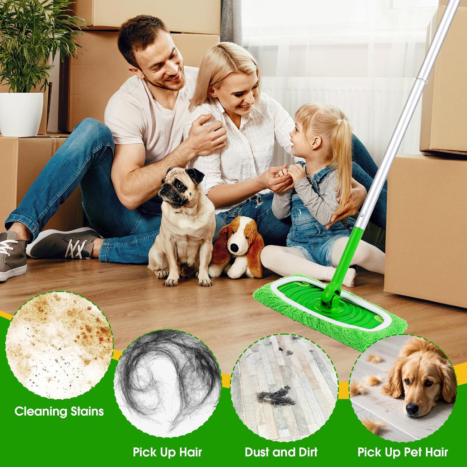 NEOACT 14Pcs Reusable Microfiber Mop Pads for Swiffer Sweeper