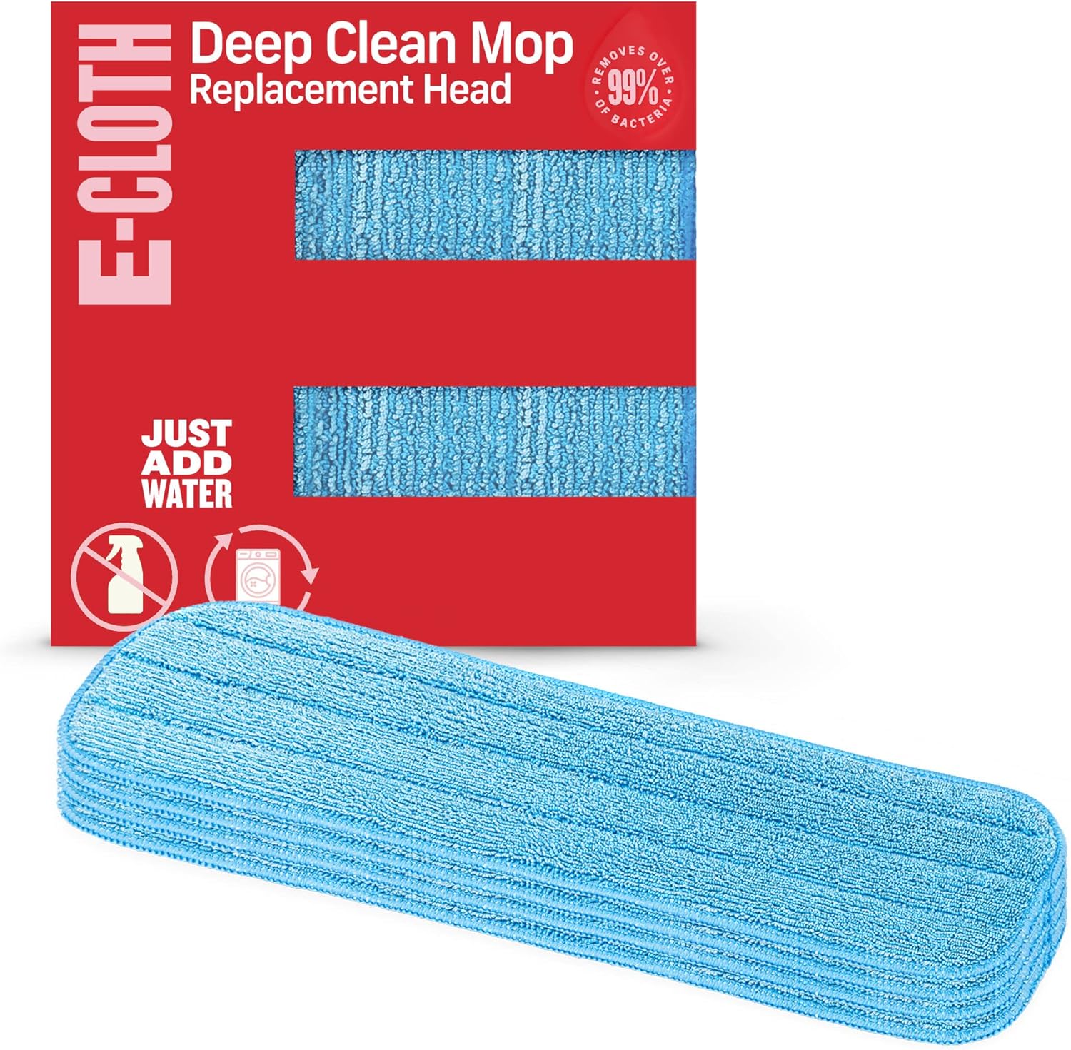 E-Cloth Deep Clean Microfiber Mop Heads 4 Pack