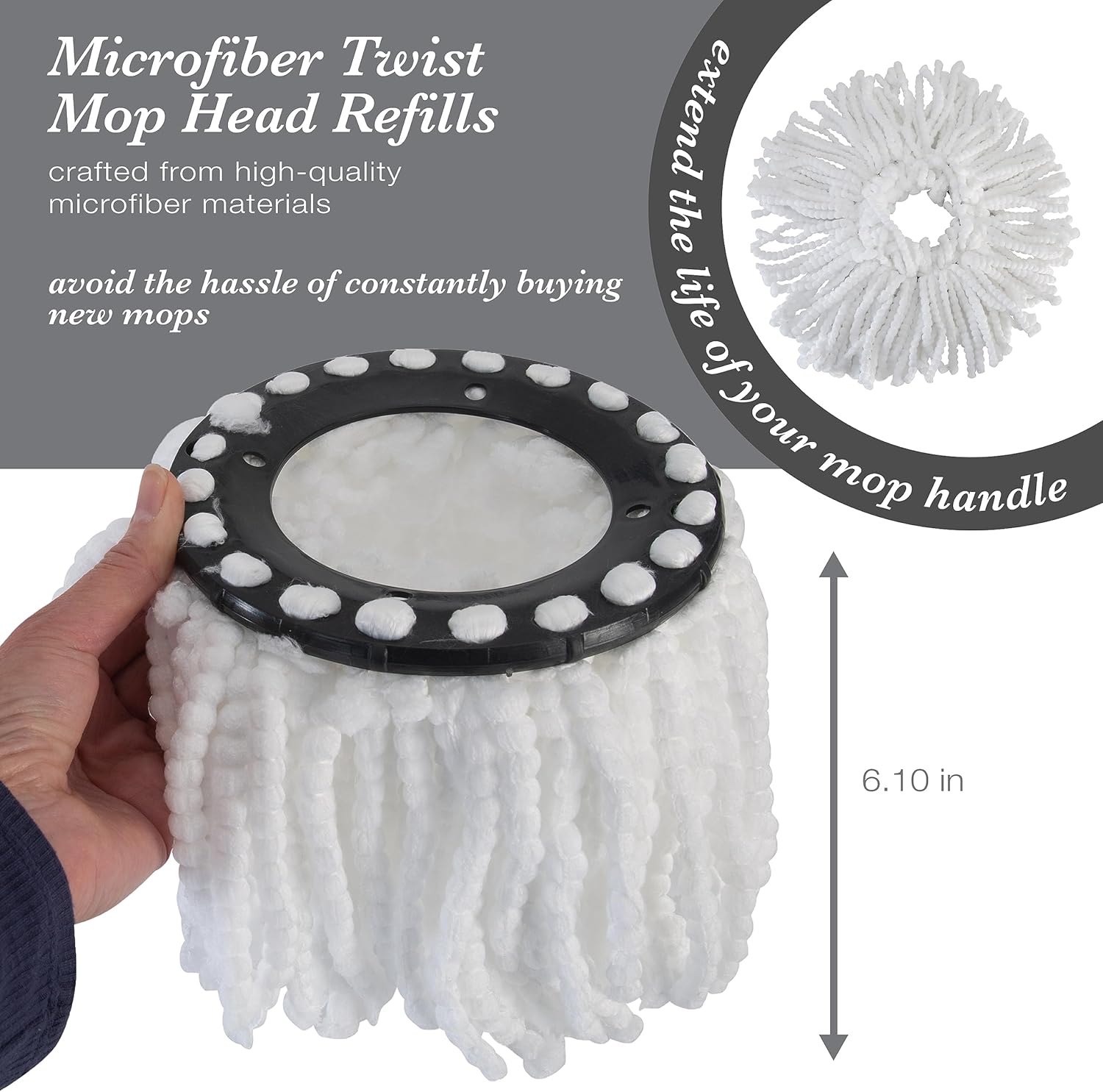 Simplify Microfiber Mop Head Replacement Pack of 2 1