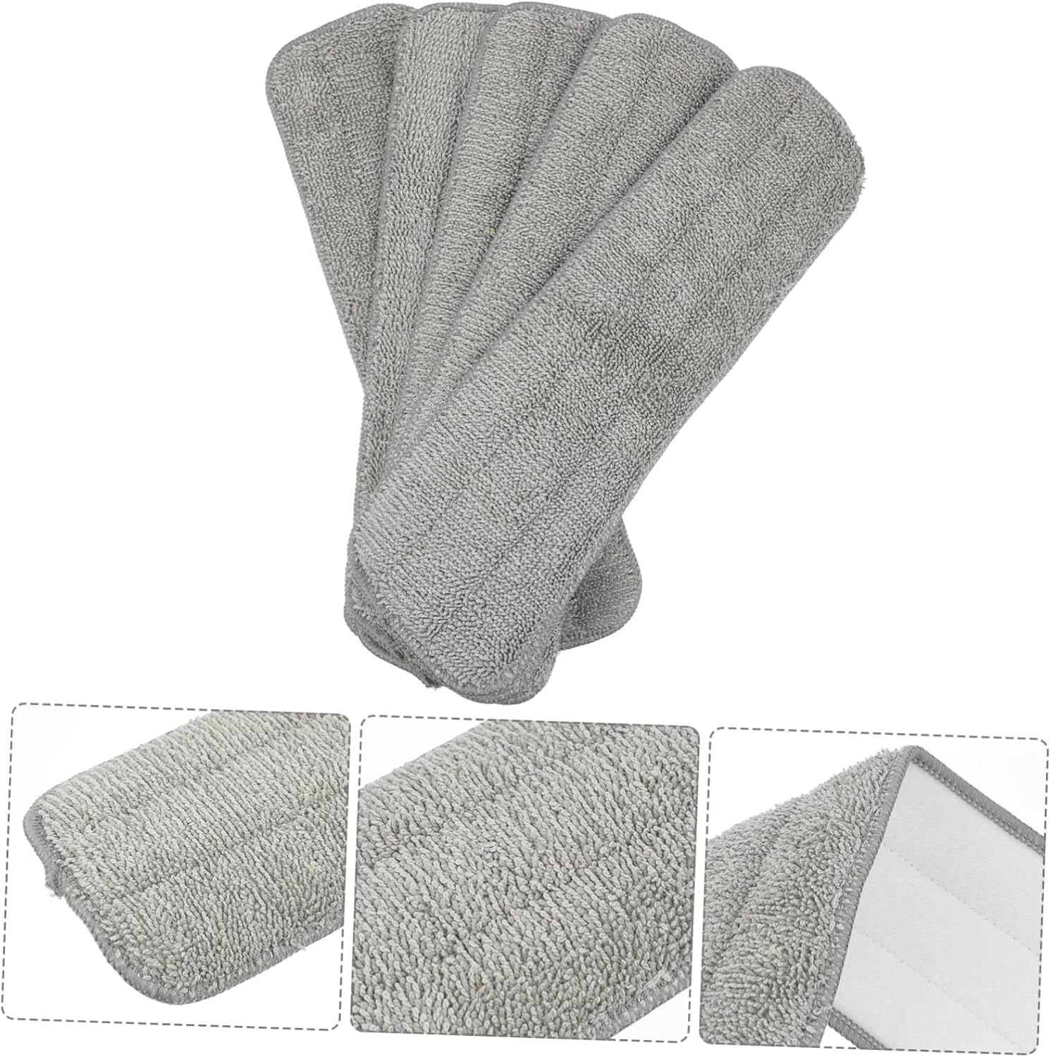 Minkissy 5 Pack Washable Microfiber Mop Pads