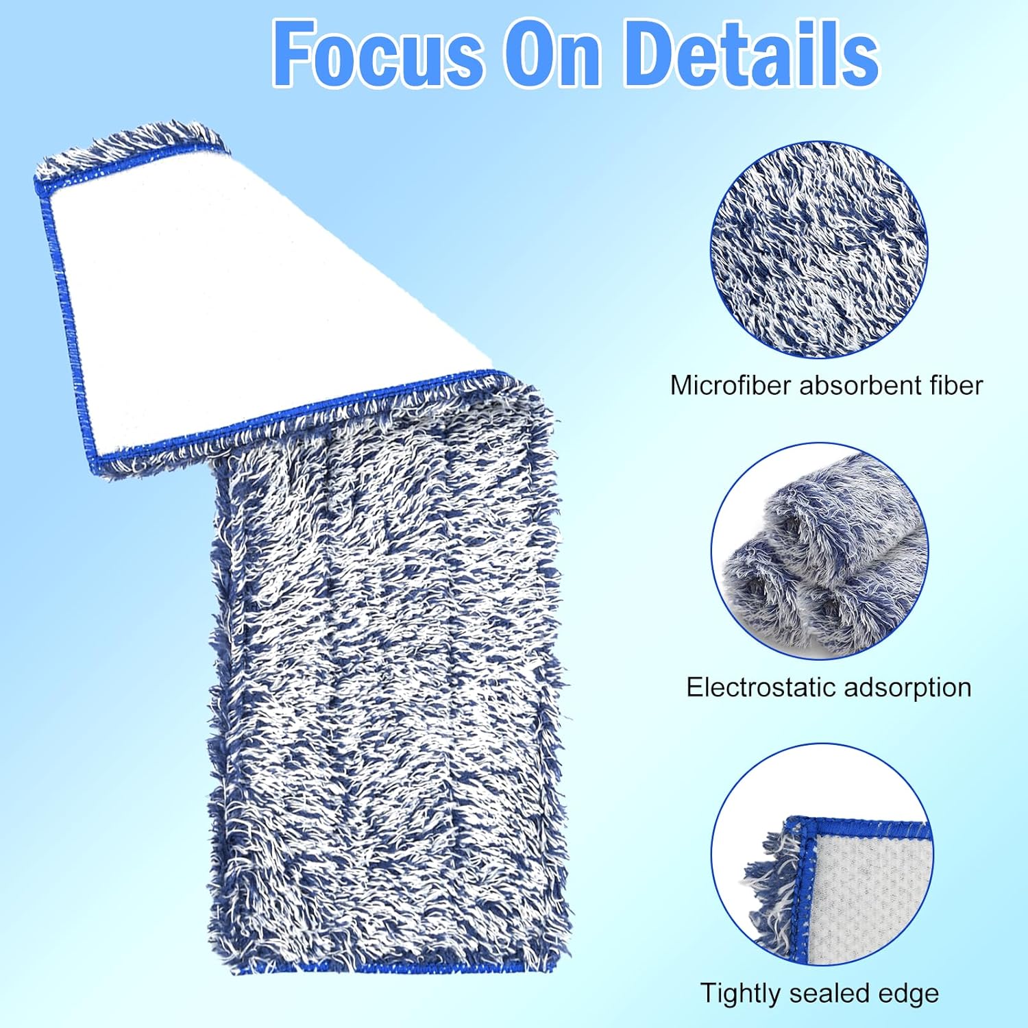 ZIONYA 4 Pack Microfiber Dusting Pads for Bona Mops
