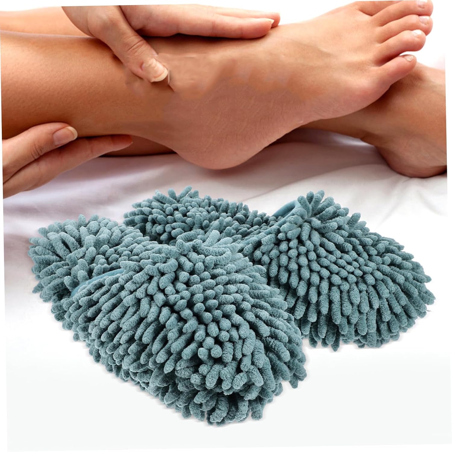 Fluffy Reusable Mopping Slippers for Women