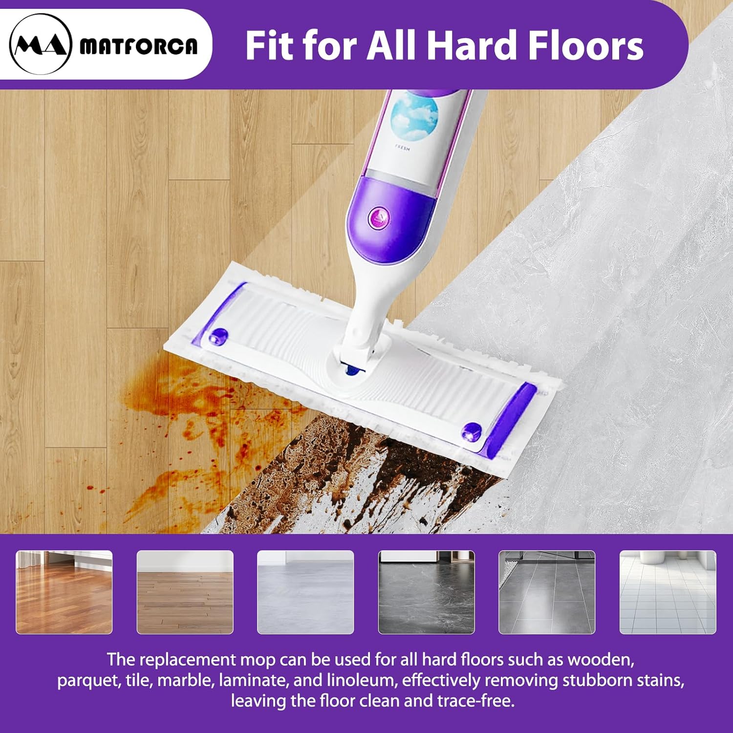40 Pack Swiffer Power Mop Pads Refill - Disposable Wet Pads