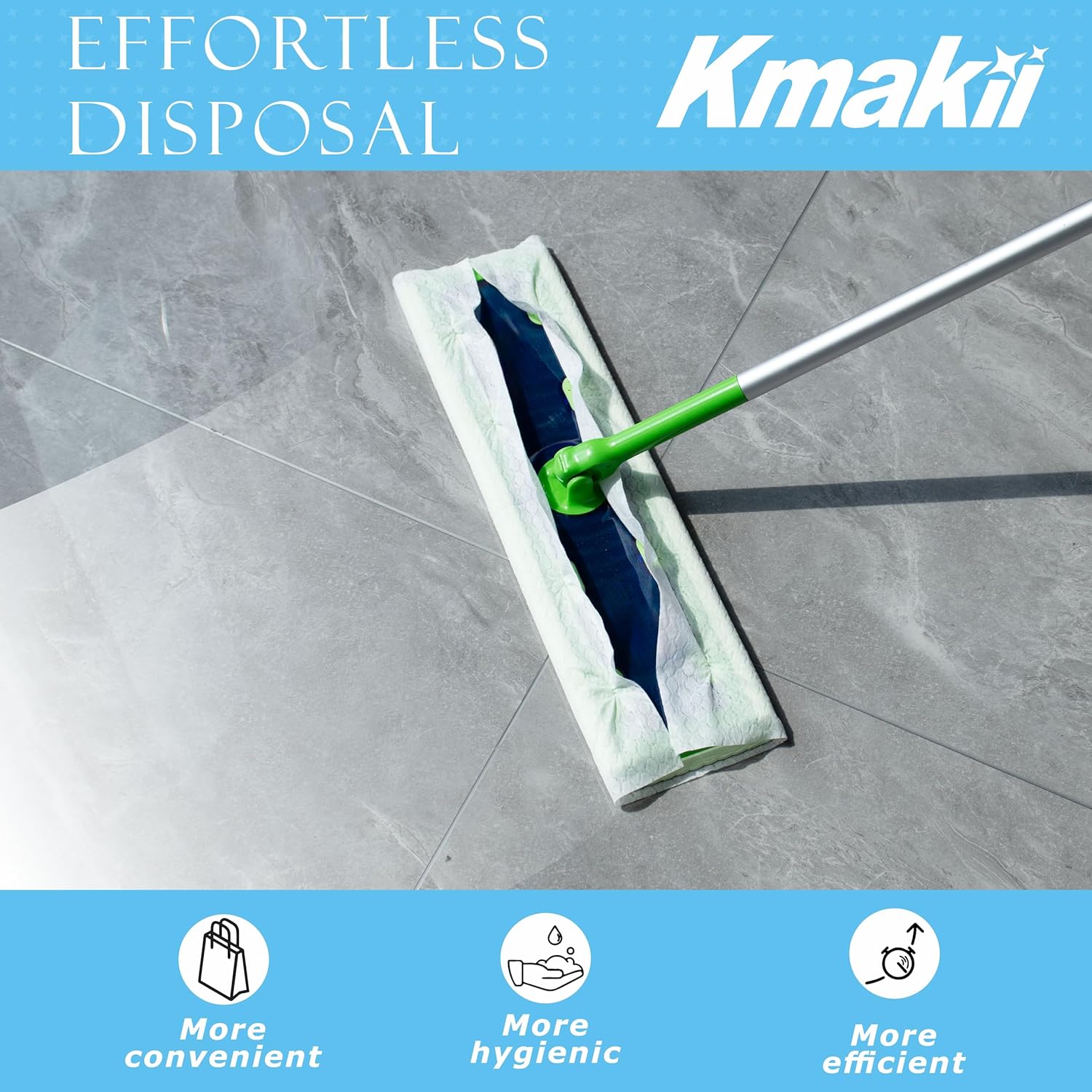 KMAKII X-Large Dry Sweeping Cloths 100 Pcs Pack