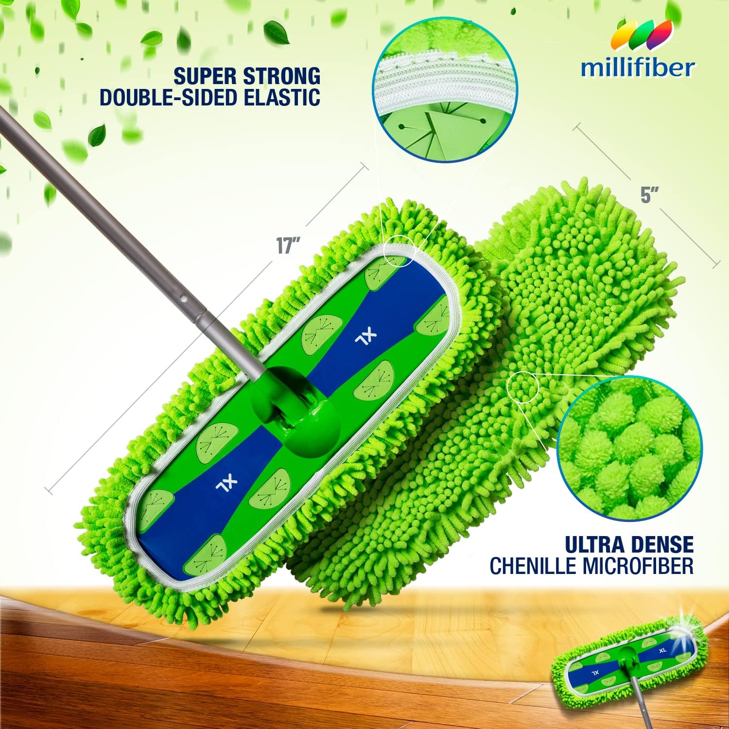 Millifiber X-Large Dust Mop Refill 4 Pack - Pet Friendly Microfiber