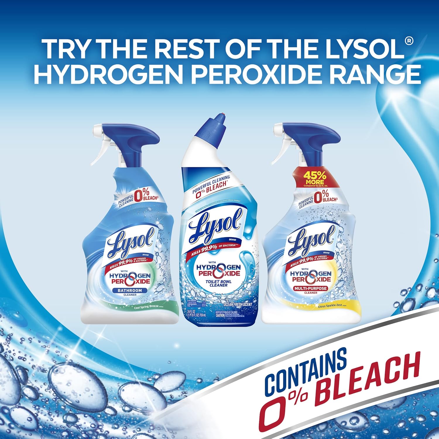 Lysol Bleach Free Toilet Bowl Cleaner 24 Oz Pack of 6