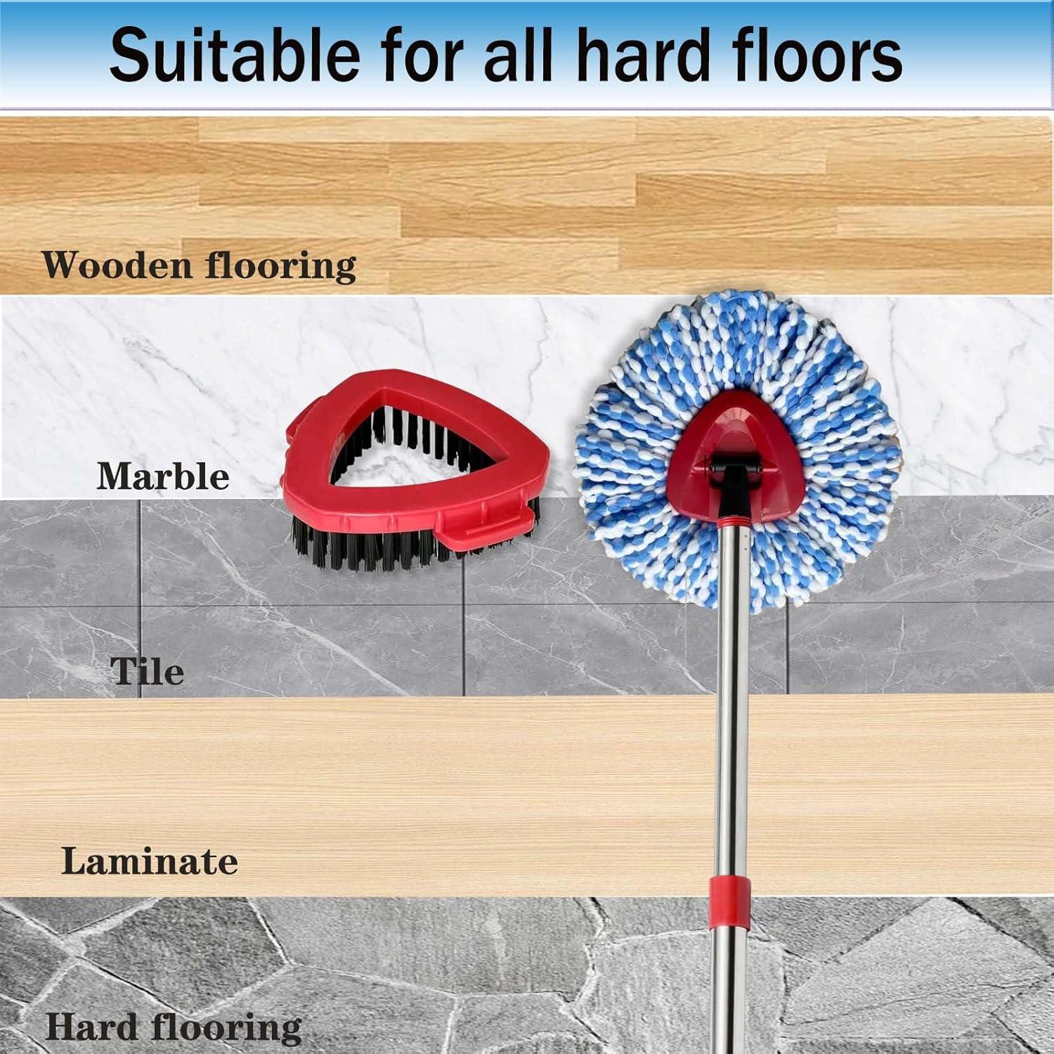 Fazlynyi Spin Mop Replacement Heads 2-Tank System