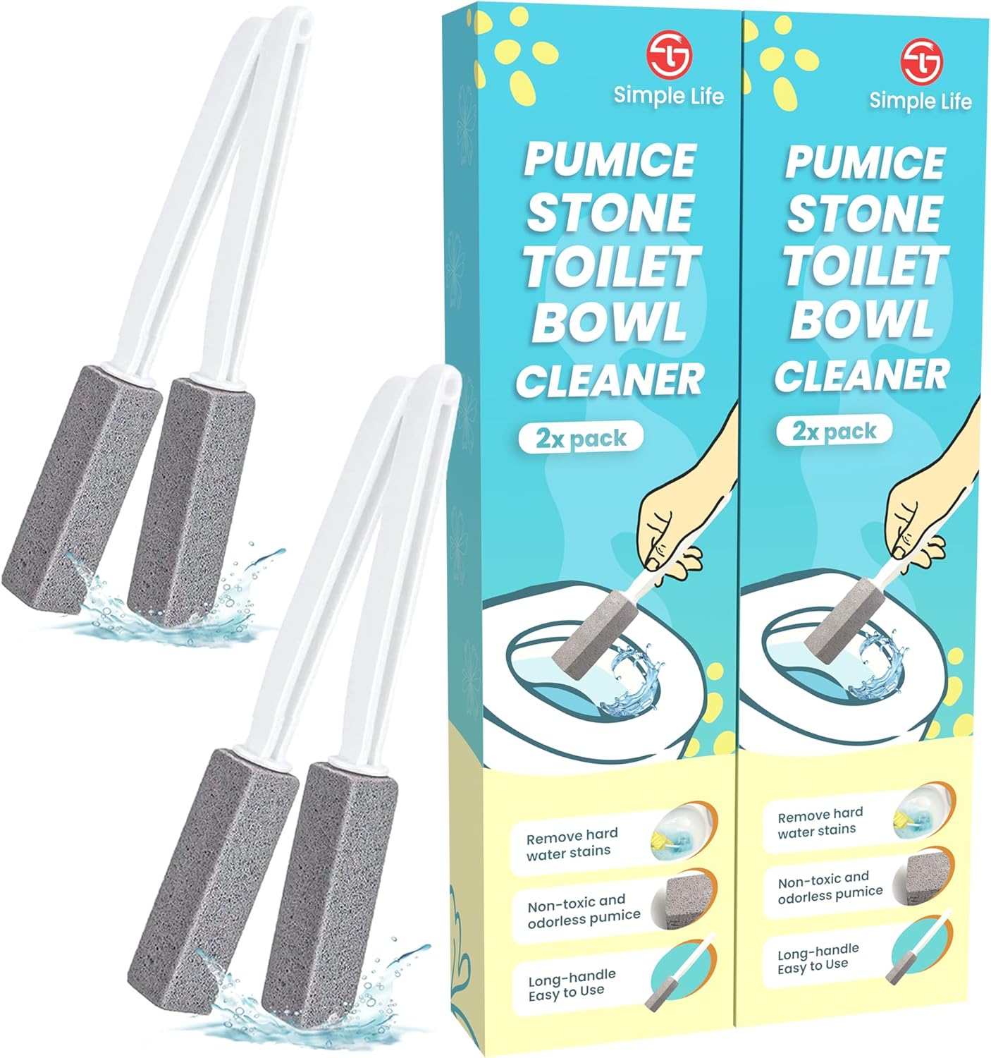 Simple Life Pumice Stone Toilet Cleaner 4 Pack